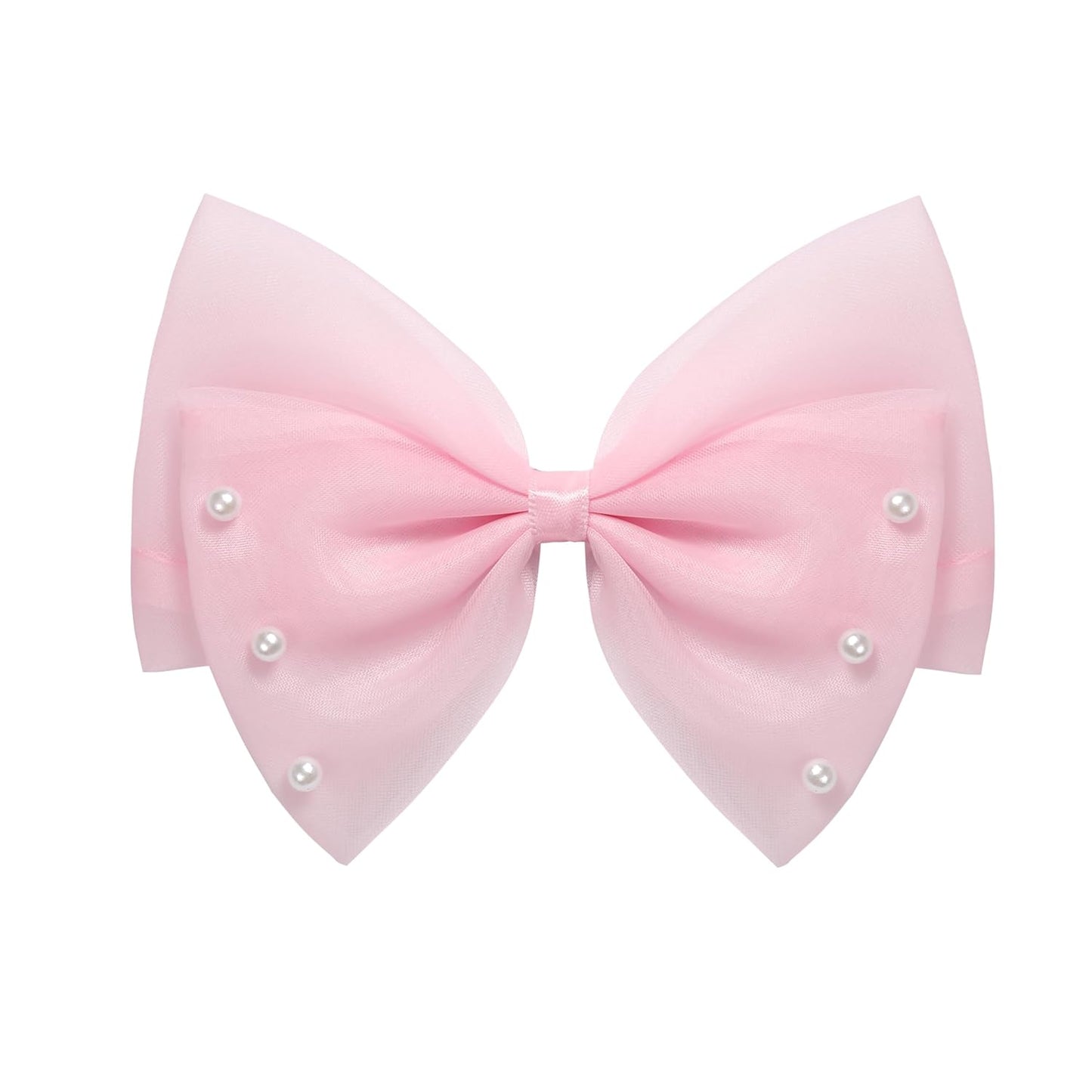 Elegant Hair Bow Set Sweet Styles with Crystal and Pearl Accents Fashion Hair Clips for Girls (Pink/Champagne/Orange1)