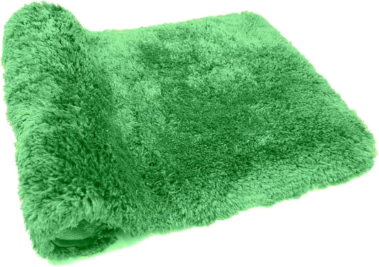 FIFU Bathroom Rugs 24" W x 36" L, Bath Mat for Bathroom, Bedroom, Laundry Room & Kitchen, Non-Slip Rubber Latex Backing, Extra Soft and Absorbent Microfiber Carpet, Machine Washable Rug, Green