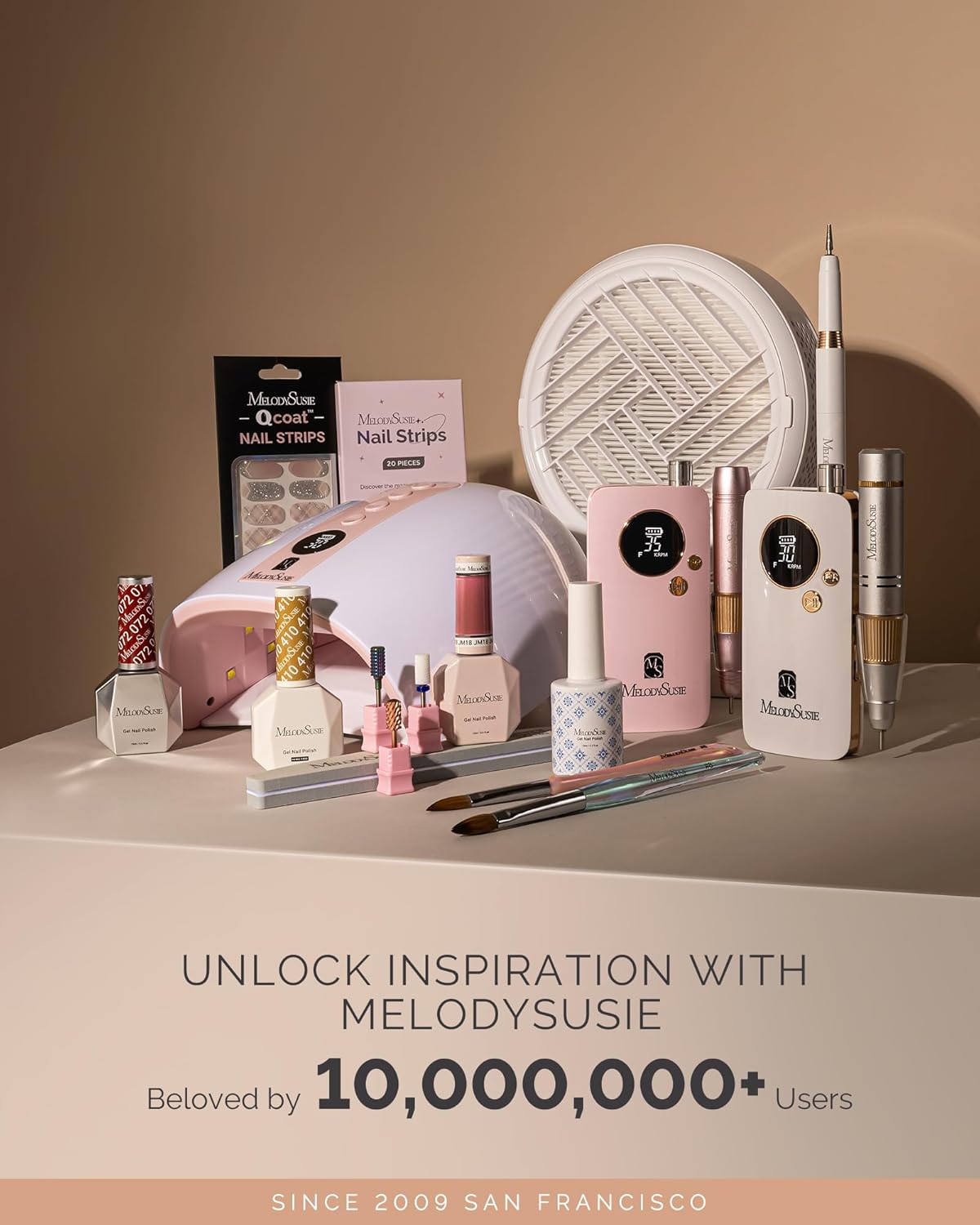 MelodySusie UV Nail Lamp, Plus30F UV Light, LED Dryer with 3 Timer, Smart Sensor, LCD Display Fast Curing Gel Nail Polish and Art Tools Manicure Accessories, White