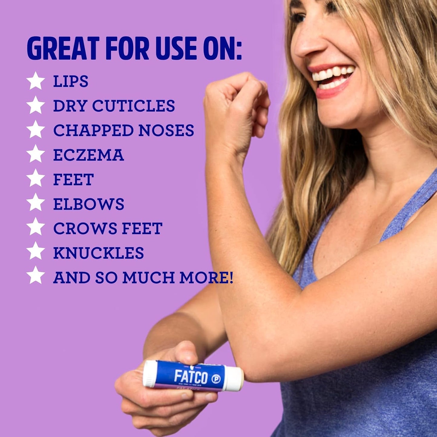 FATCO Fat Stick and All Purpose Moisturizing Stick for Dry Areas on your Face, Lips, and Body - Variety 4-Pack (0.5 oz)