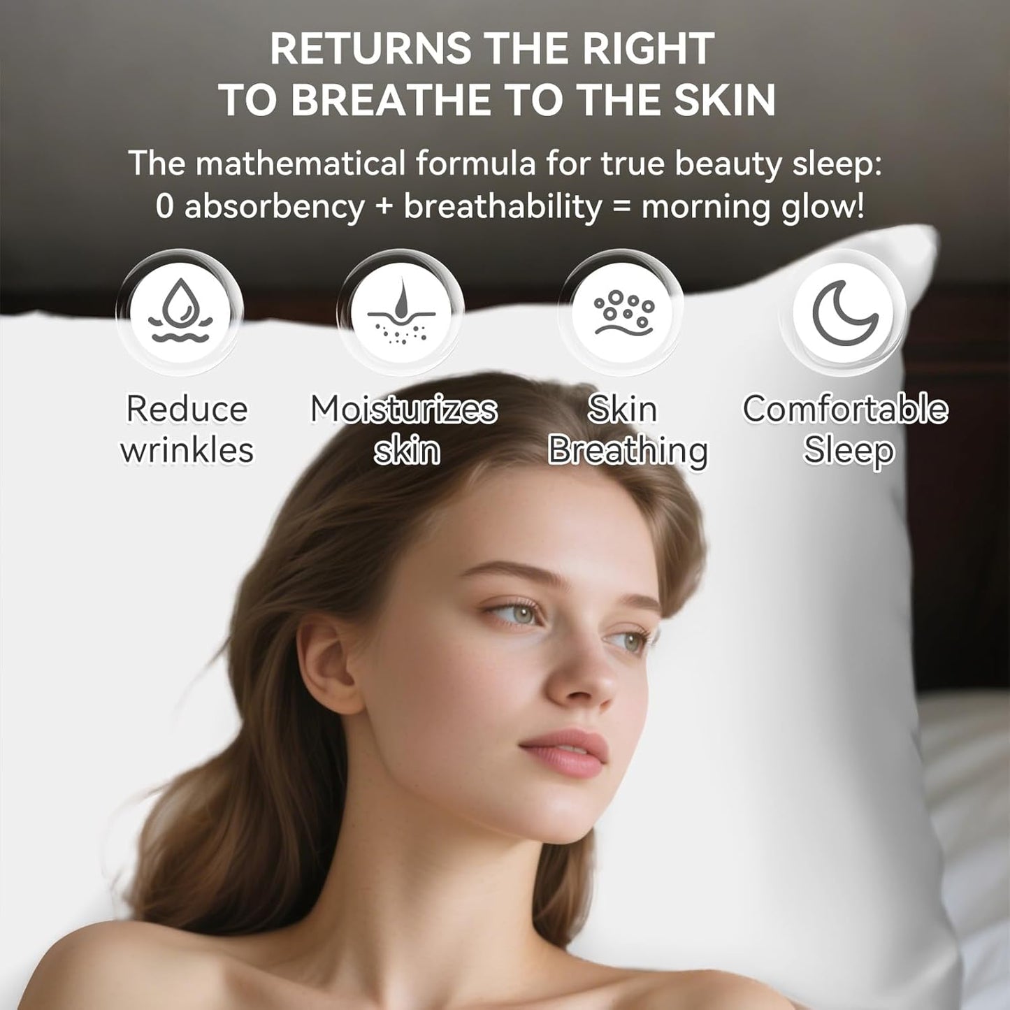 Tyfitb Satin Pillowcase Set for Hair & Skin Care – Cooling, Hypoallergenic, Anti-Frizz, Wrinkle-Free – Soft, Luxurious Pillowcases with Envelope Closure – 2-Pack, King Size 20x36, Gift-Ready