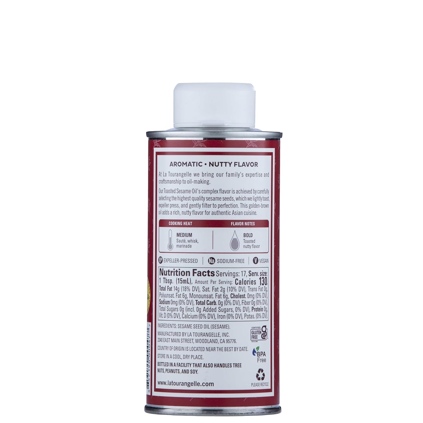 La Tourangelle, Toasted Sesame Oil, Great for Cooking, Add to Noodles, Stir-Fry, Vegetables, Vinaigrettes, and Marinades, 8.45 Fl Oz