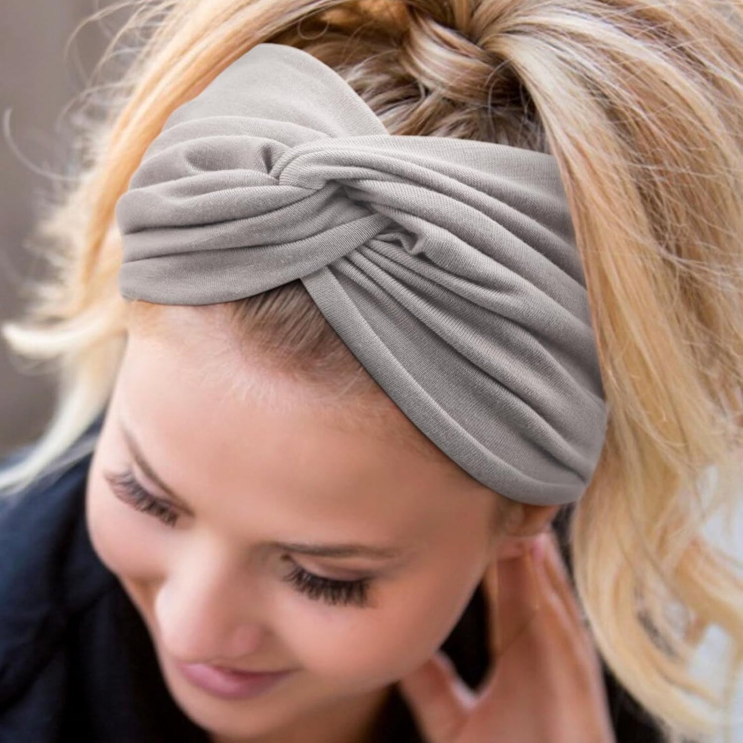 Extra Wide Headbands for Women Large Turban Headband Non Slip Boho Elastic Hairband Hair Twisted Knot Head Bands Accessories