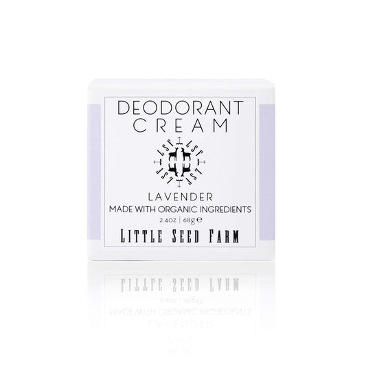 Little Seed Farm All Natural Deodorant Cream - Lavender - Aluminum Free Deodorant for Women or Men, Net Wt. 2.4oz | 68g