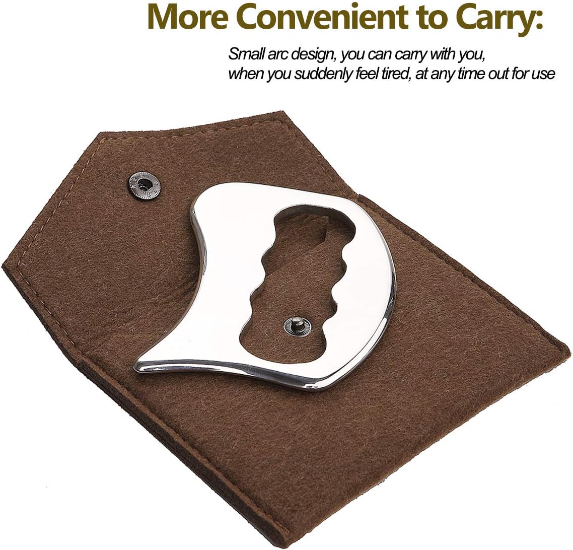 FeelFree Sport Stainless Steel Gua Sha Tools-Massage Scraping Tool for Soft Tissue Mobilization,Physical Therapy for Back, Legs, Arms