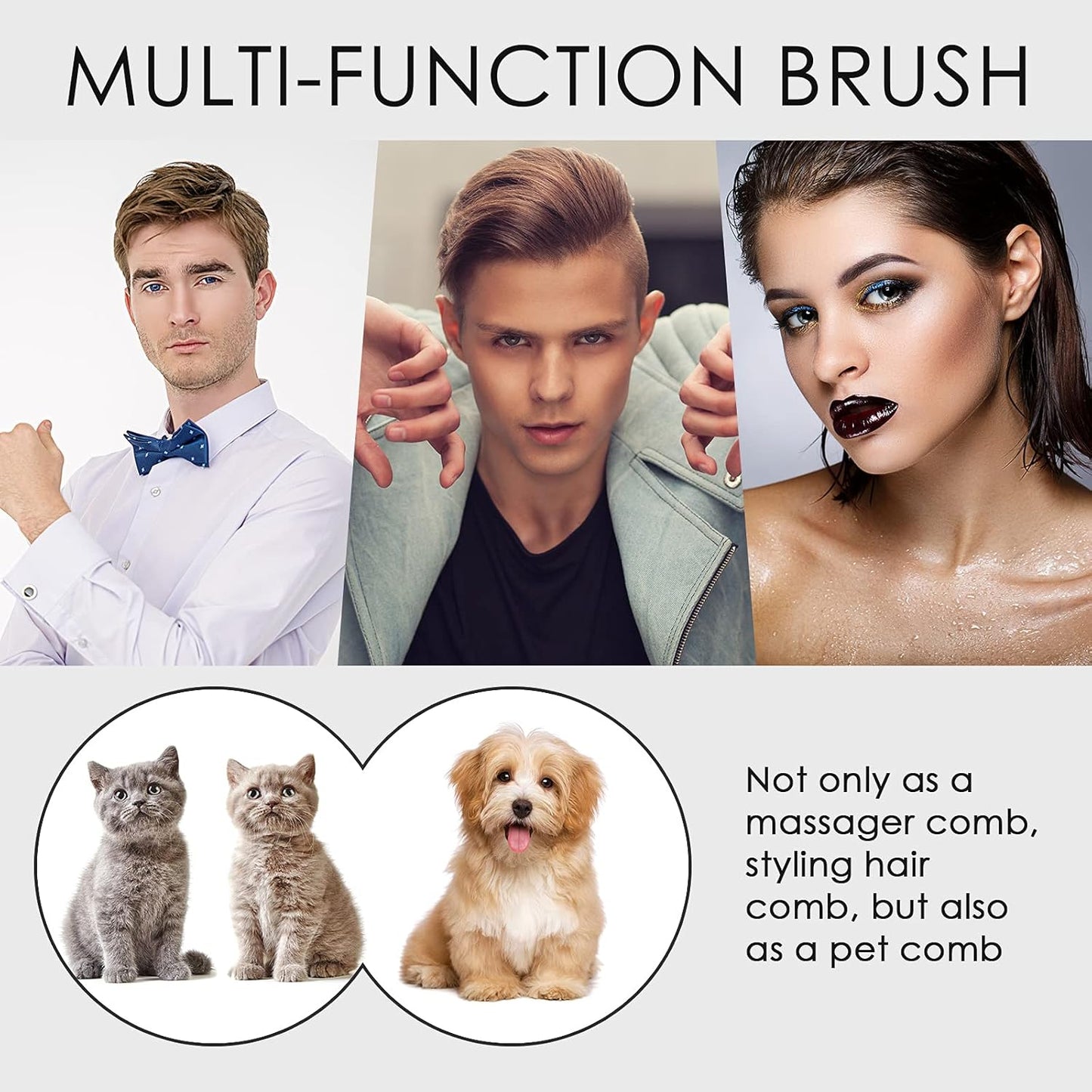 6 Piecess Palm Combs Pocket Mini Brush Palm Hair Brush Wide Tooth Detangling Combs Pocket Travel Combs for Men Women Curly hair