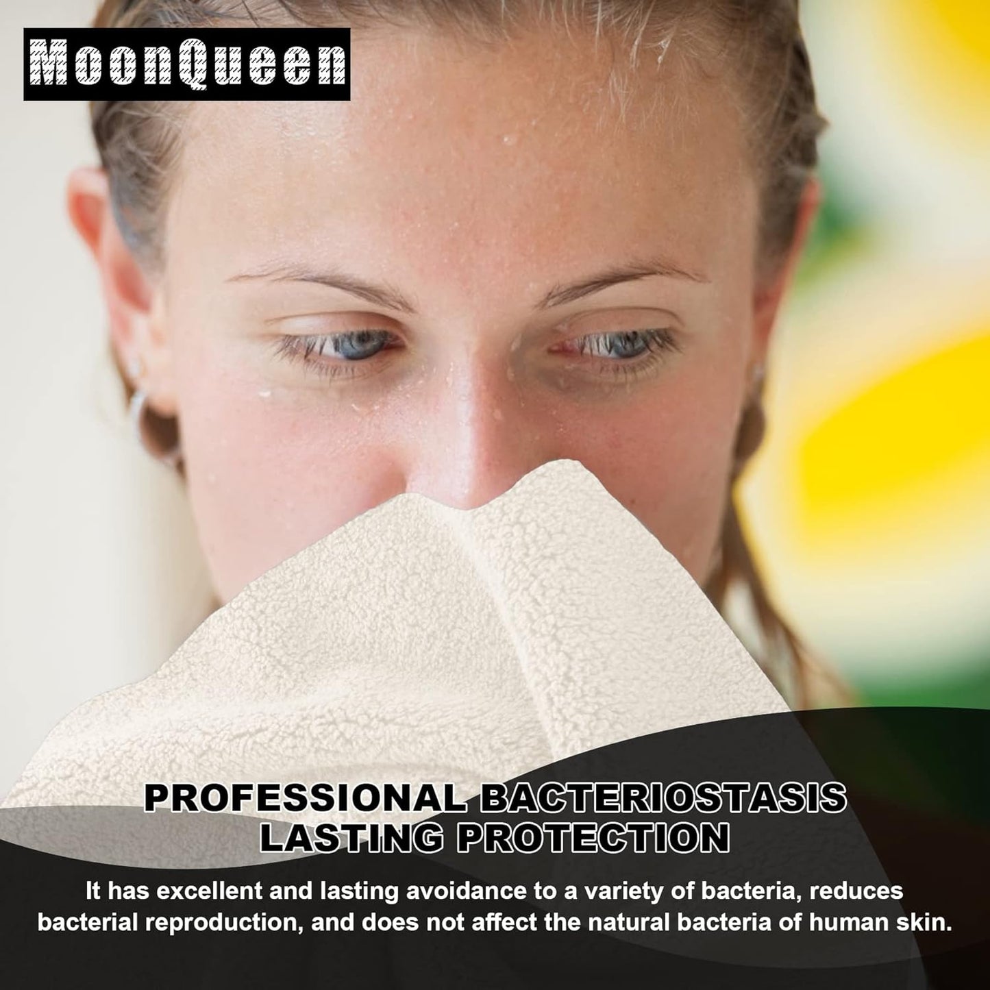 MOONQUEEN Microfiber Facial Cloths Fast Drying Washcloth 12 Pack - Premium Soft Makeup Remover Cloths - Cream