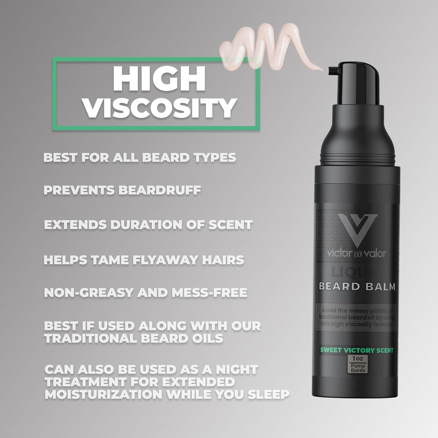 Liquid Beard Balm - Nine Moisturizing Oils Including Shea Butter & Vitamin E - High Viscosity Formula Helps Condition and Style - Men's Grooming (1 Ounce, Father Nature)