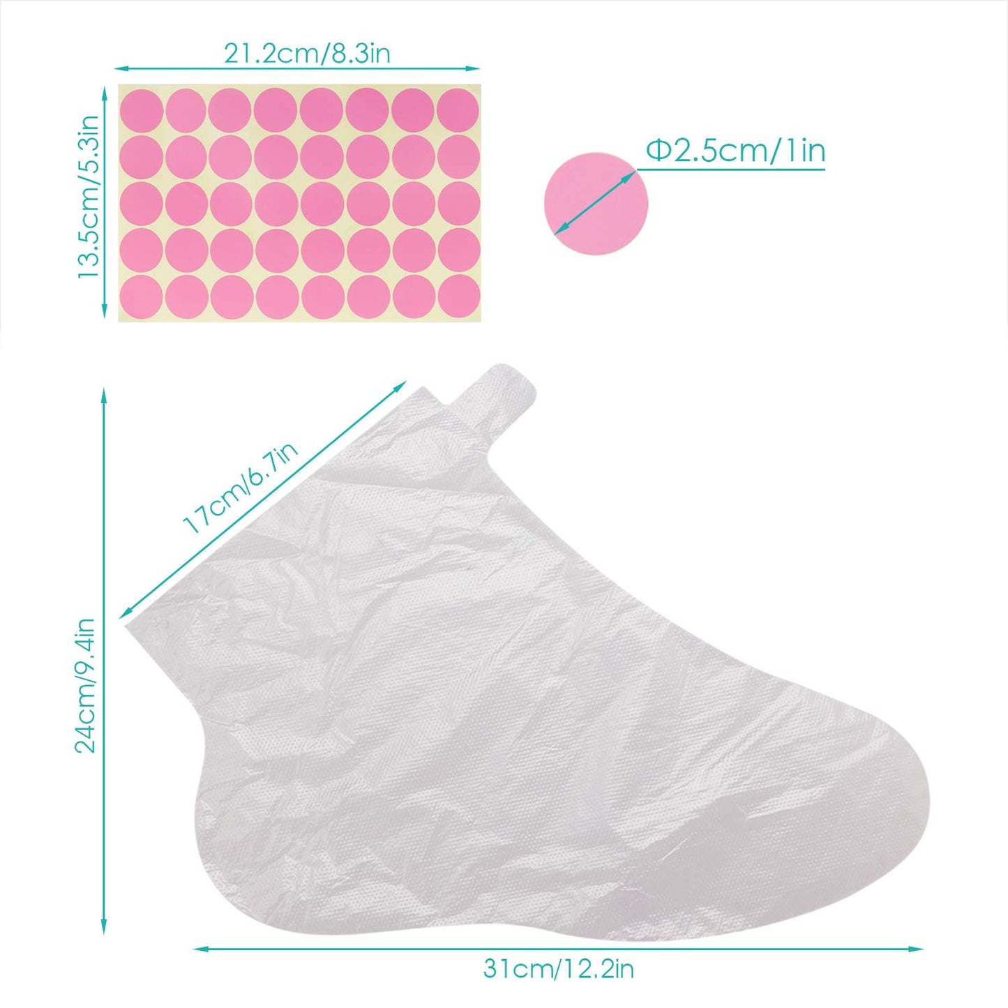 Segbeauty Paraffin Wax Bath Liners for Foot, 400pcs Paraffin Foot Bags, Plastic Paraffin Bath Mitts Socks Hot Wax thera-py Booties Covers for Foot Spa Wax treat-ment Paraffin Wax Machine