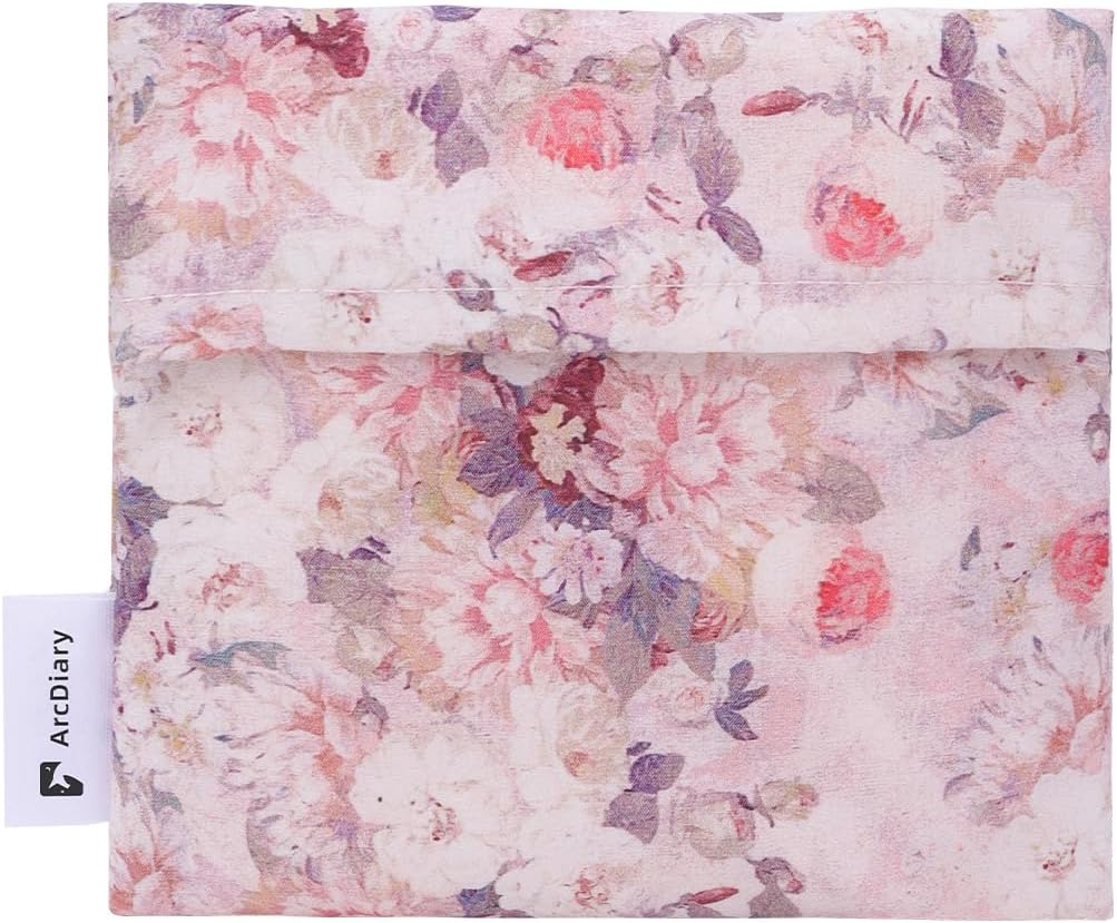 Period Bag for Teen Aged Girls, Portable Sanitary Pad Storage Bag for Teen Pads/Sanitary Napkins/Small Tampons, Feminine Menstrual Cup Pouch (Kaleidoscope)