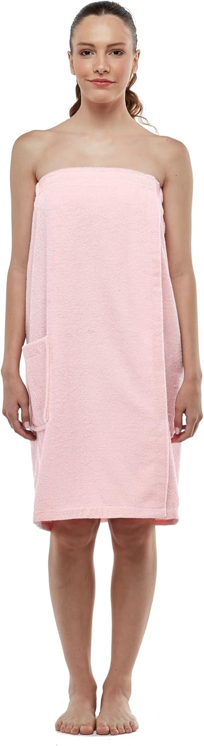 ESKYMODE Womens Terry Cotton Bath Robe Wrap, Women's Spa Shower Towel Bathrobe