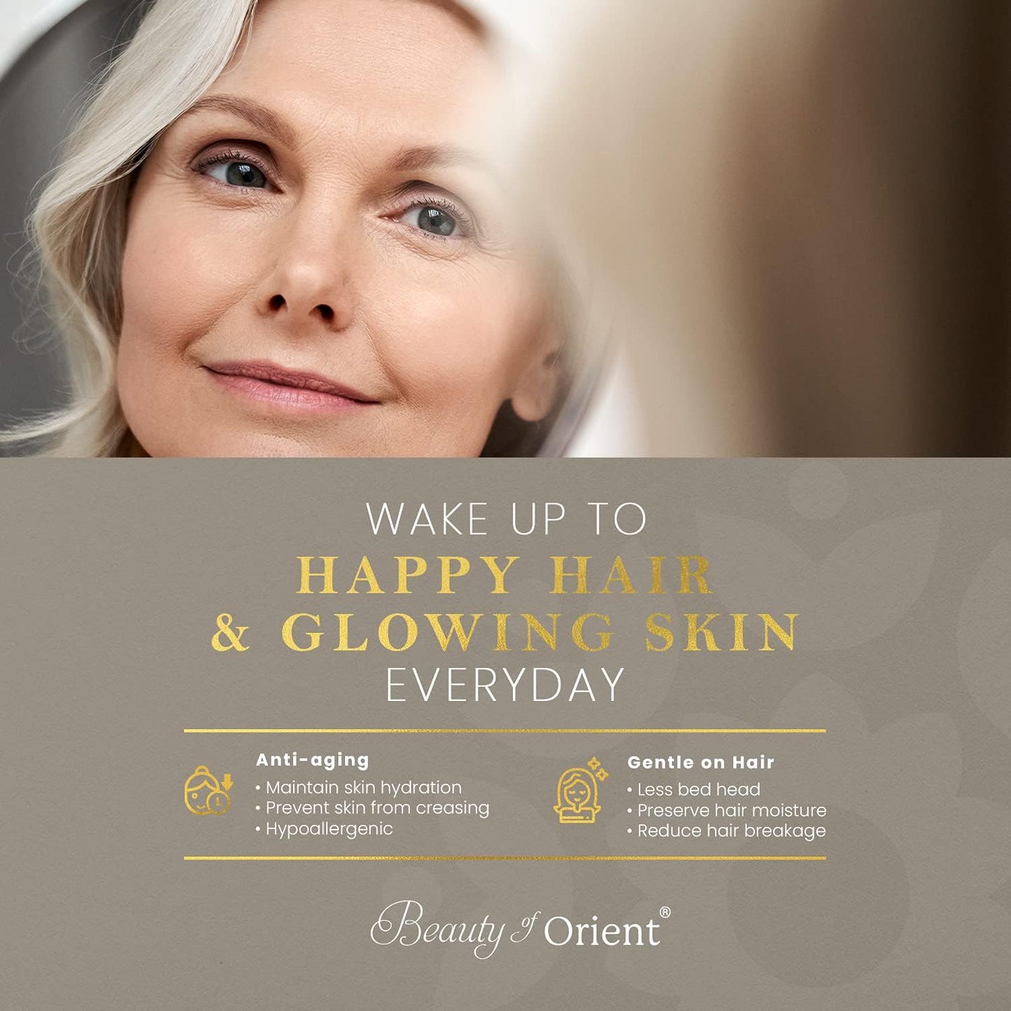 25 Momme Premium Mulberry Silk Pillowcase for Hair and Skin | Handcrafted Hypoallergenic & Anti-Acne Silk Pillow Cases with Zipper | King - 20" x 36", Champagne