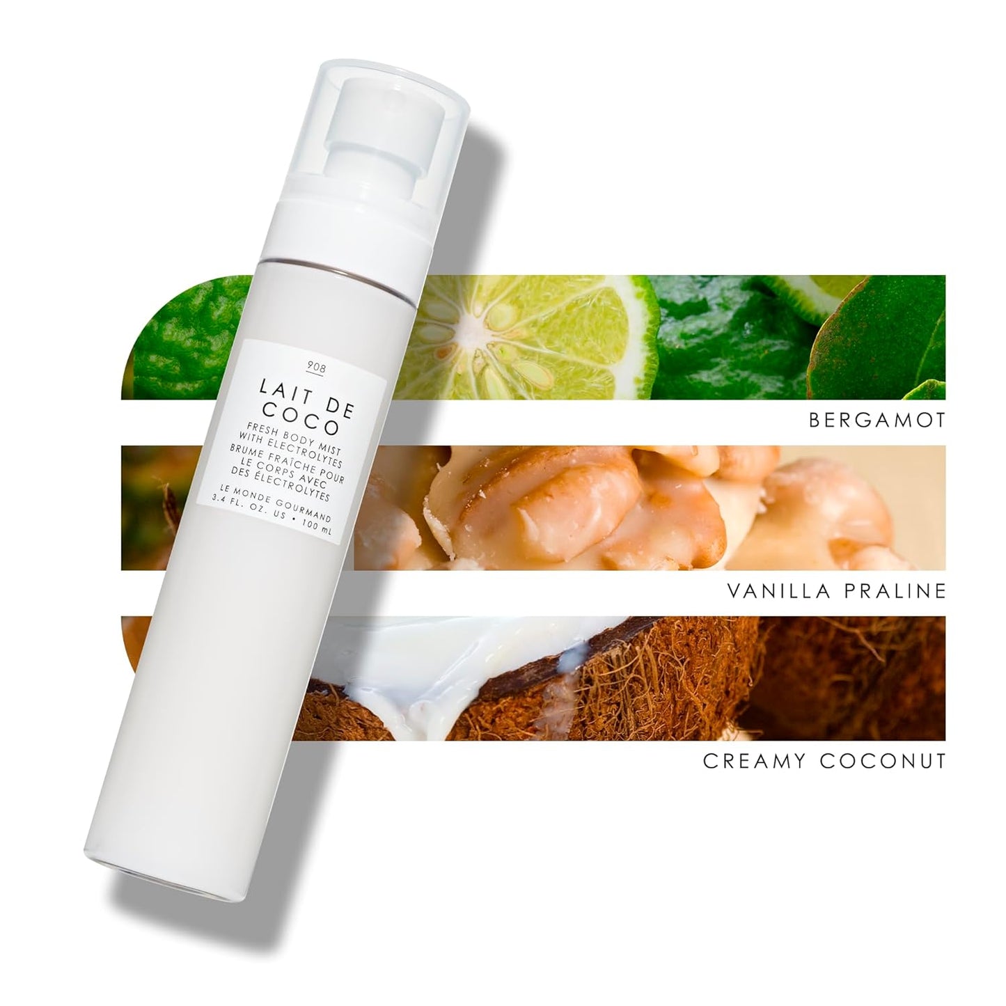 Le Monde Gourmand Lait de Coco Fresh Mist - 3.4 fl oz (100 ml) - Coconut, Bergamot, Warm Notes