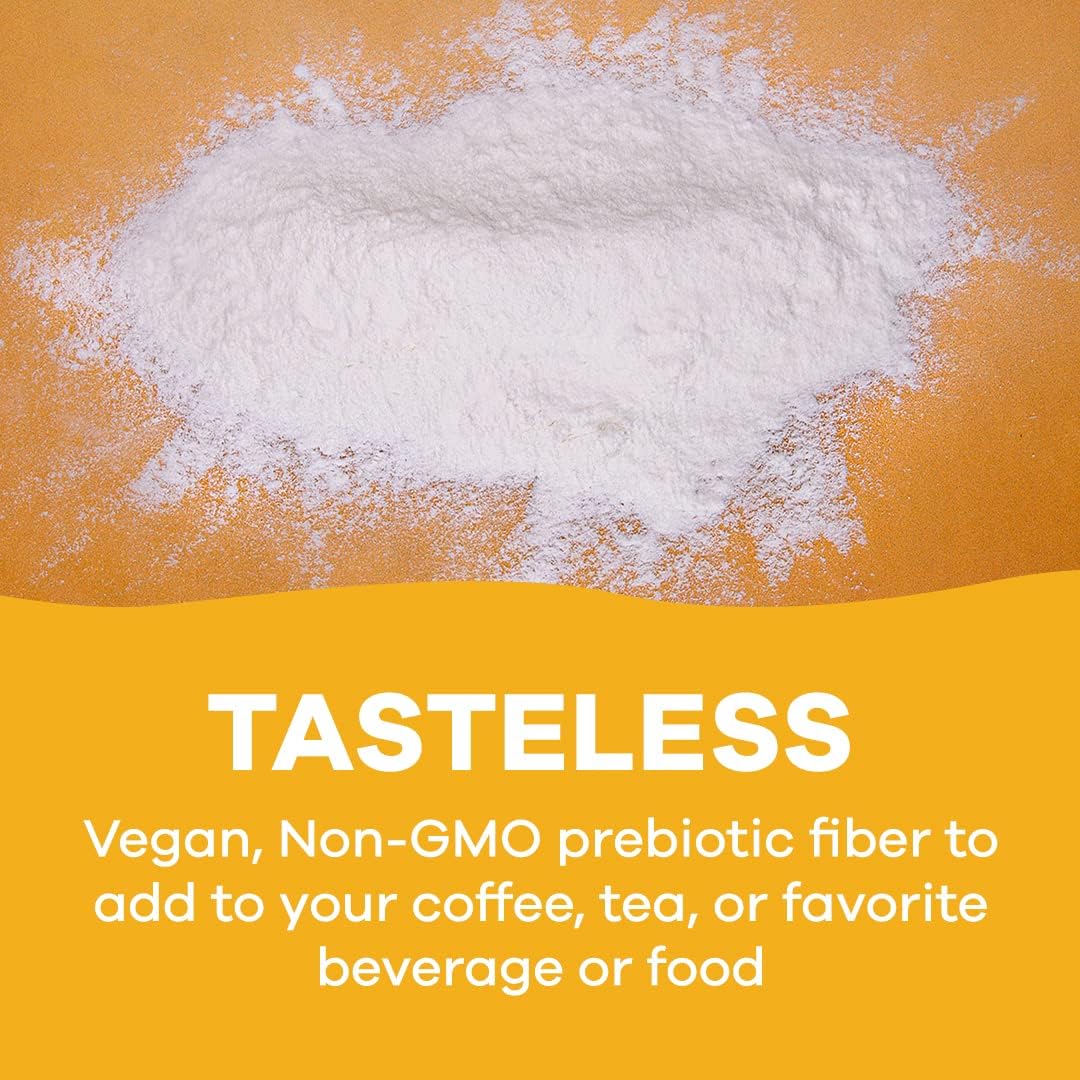 GoBiotix Fiber Supplement Powder with Prebiotics for Digestive Health and GLP-1 Support, Soluble Fiber for Gut Health & Debloat, Keto, Vegan, Gluten & Sugar Free, 20 Servings (Travel)