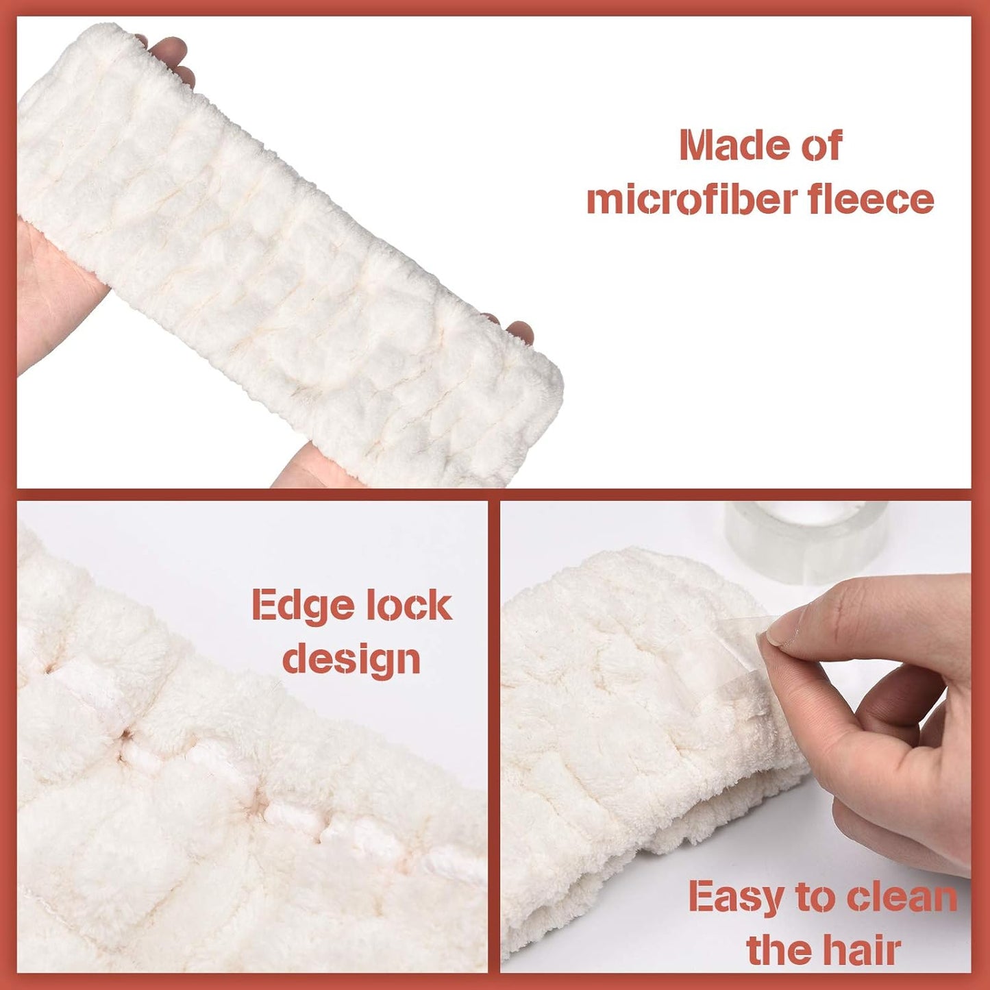 Chuangdi 3 Pieces Spa Headband for Women Facial Makeup Headband Soft Terry Cloth Hairband for Washing Face Mask Spa Shower Gifts(Milky-White, Yellow, Dark Green)