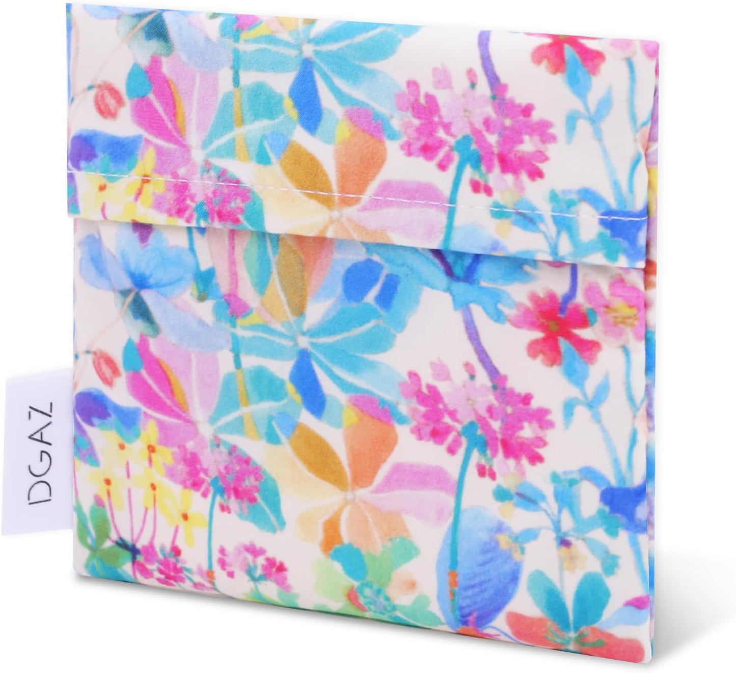 DGAZ Sanitary Napkin Storage Bag, Period Bag for Teen Aged Girls, Portable Period Bag for Panty Liners/Menstrual Cup/Small Tampons，Mini Makeup Bag for Purse(Emerald White)