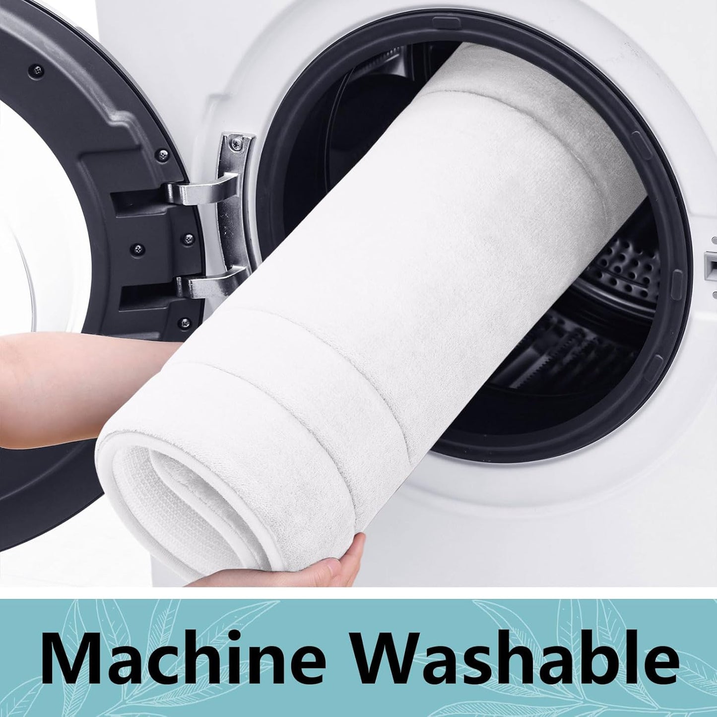 Arotive Memory Foam Bathroom Rug Mat 47x20, Ultra Soft and Absorbent Bath Mat, Machine Wash Dry, Comfortable Bath Rug Carpet for Bathroom Floor, Tub and Shower, White