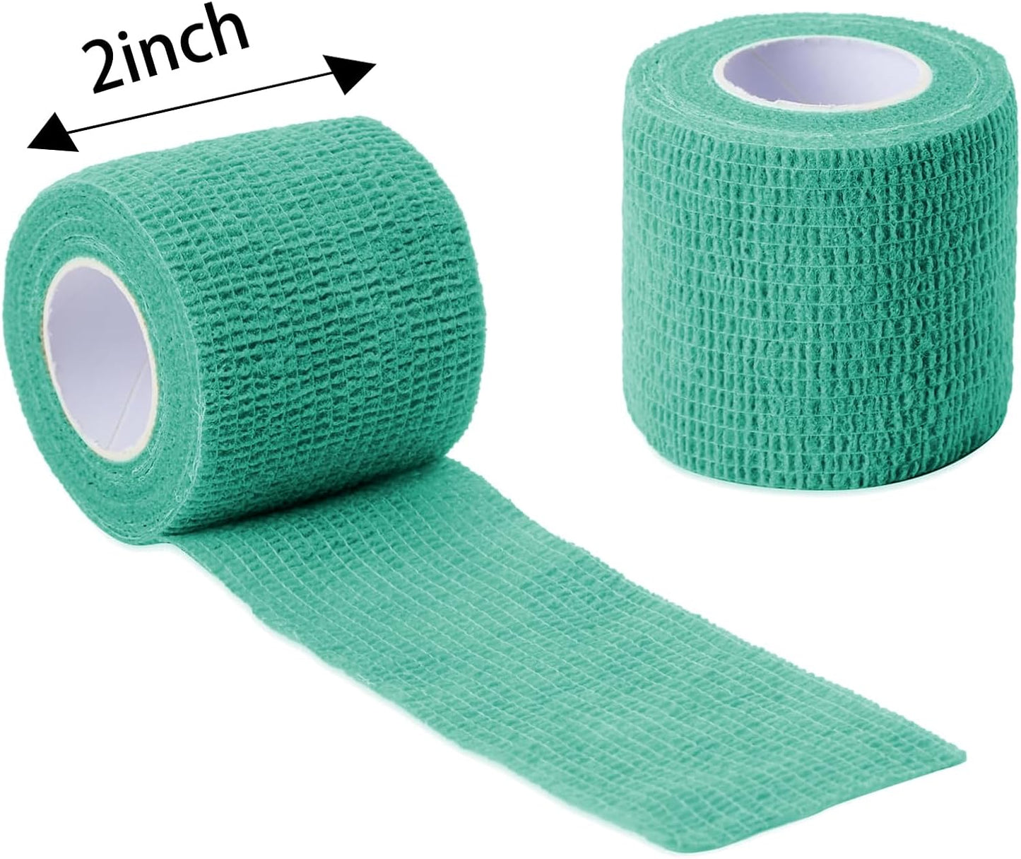 15 Pcs Self-Adhesive Bandage Wrap 2" X 5 Yards Elastic Cohesive Bandage Wrap Rolls Elastic Self-Adherent Tape for Stretch Athletic, Sports, Wrist, Ankle