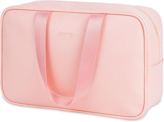 Full Size Toiletry Bag Women Large Cosmetic Bag Travel Makeup Bag Organizer Medicine Bag for Toiletries Essentials Accessories (Large, Pink)
