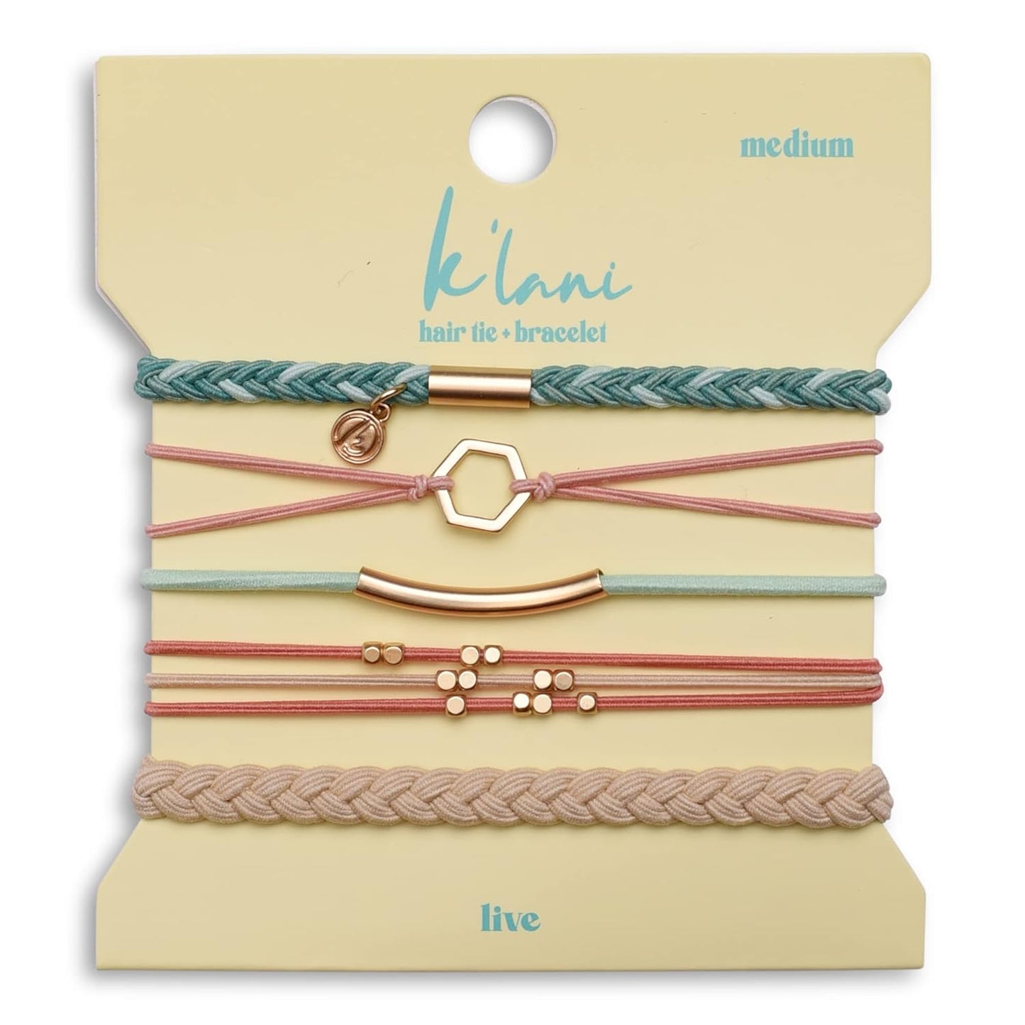 K'lani Hair Tie Bracelets for Women - Elastic Hair Bands That Double as Stylish Jewelry - Live - Small