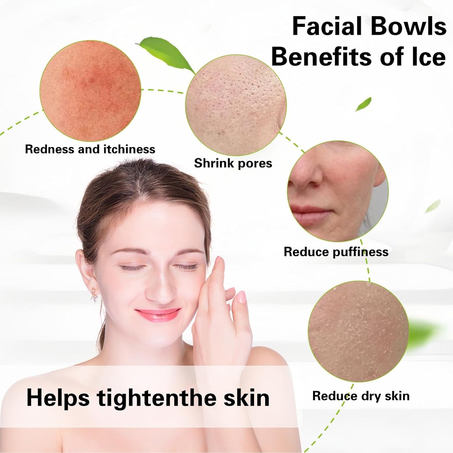 Face Bowl for Ice with Built-in IceTray,Collapsible Silicone Face Ice Bowl – Cold Plunge Therapy for Skin Tightening & Facial Treatment– Portable Spa Tool for Home & Travel（Blue)