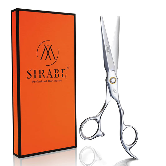 Sirabe HIGH-END 6.3" Professional Hair Cutting Scissors Shears - Ultra Sharp Blades for Precise Cutting - Barber Shears Haircut Scissors 440C Stainless Steel for Salon Hairstyling & Home Hairdressing
