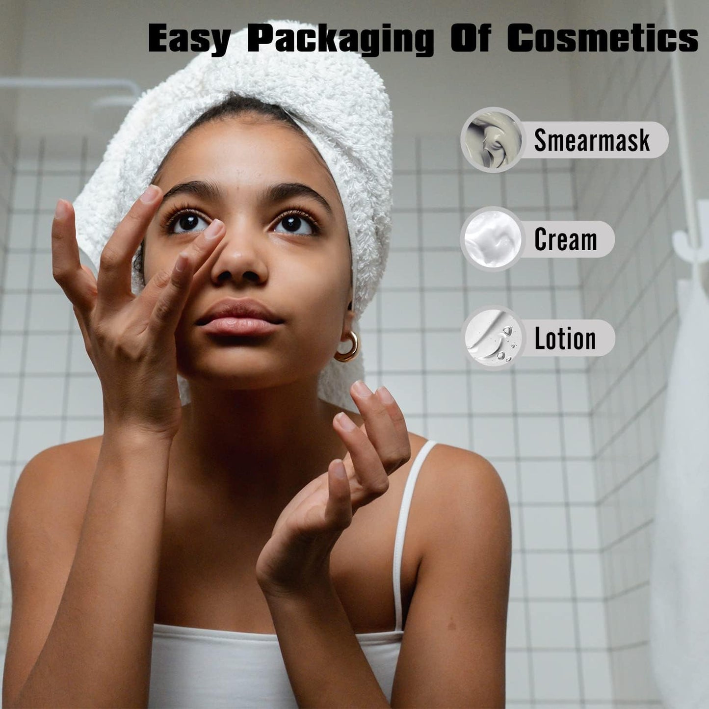 1OZ/30ML Clear Airless Pump Bottles, Lotion Dispenser Travel with Pump, Vacuum Plastic Travel Size Lotion Bottle for Foundation, Creams, Cosmetic(3 Pack)