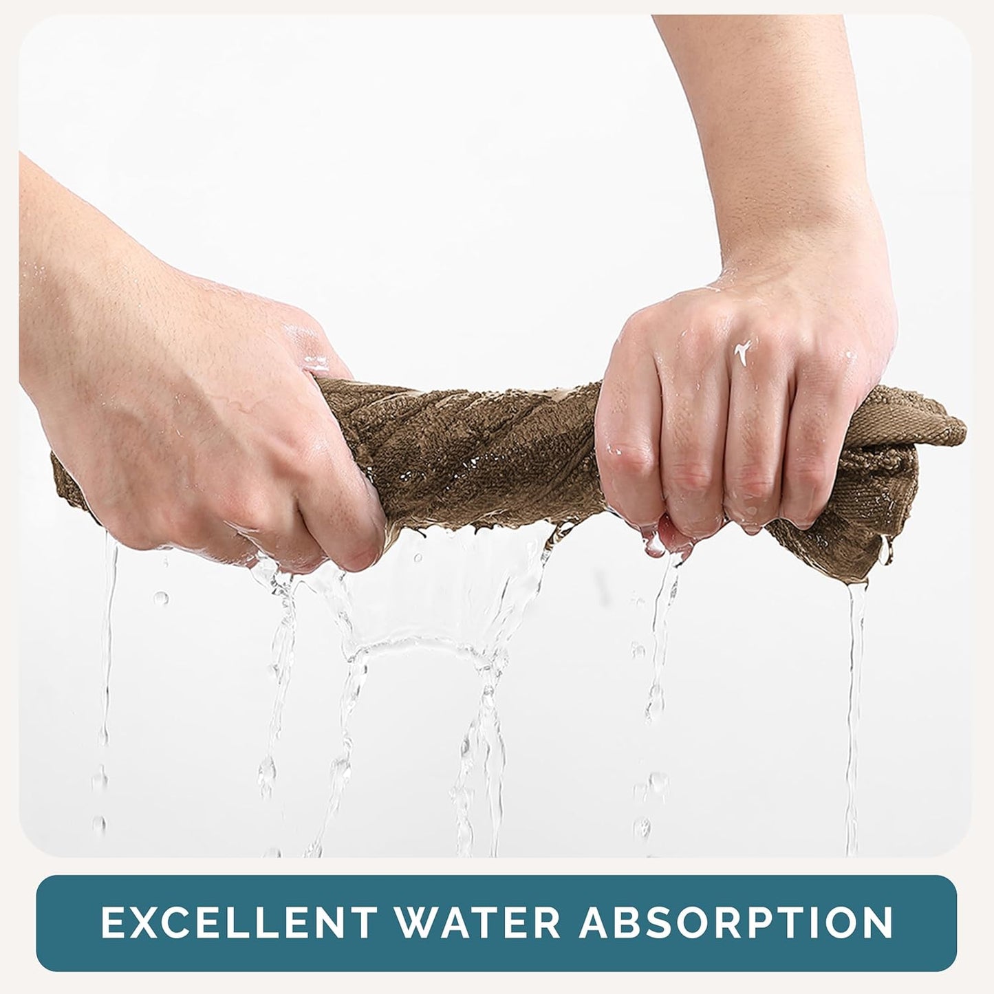 Casa Platino Washcloths 24 Pack - Spa & Salon Quality - 100% Ring Spun Mercerized Cotton Face Towels - Very Soft & Absorbent Wash Cloths for Body, Beauty, Home, Gym - Fingertip Towels - 13"x13", Taupe