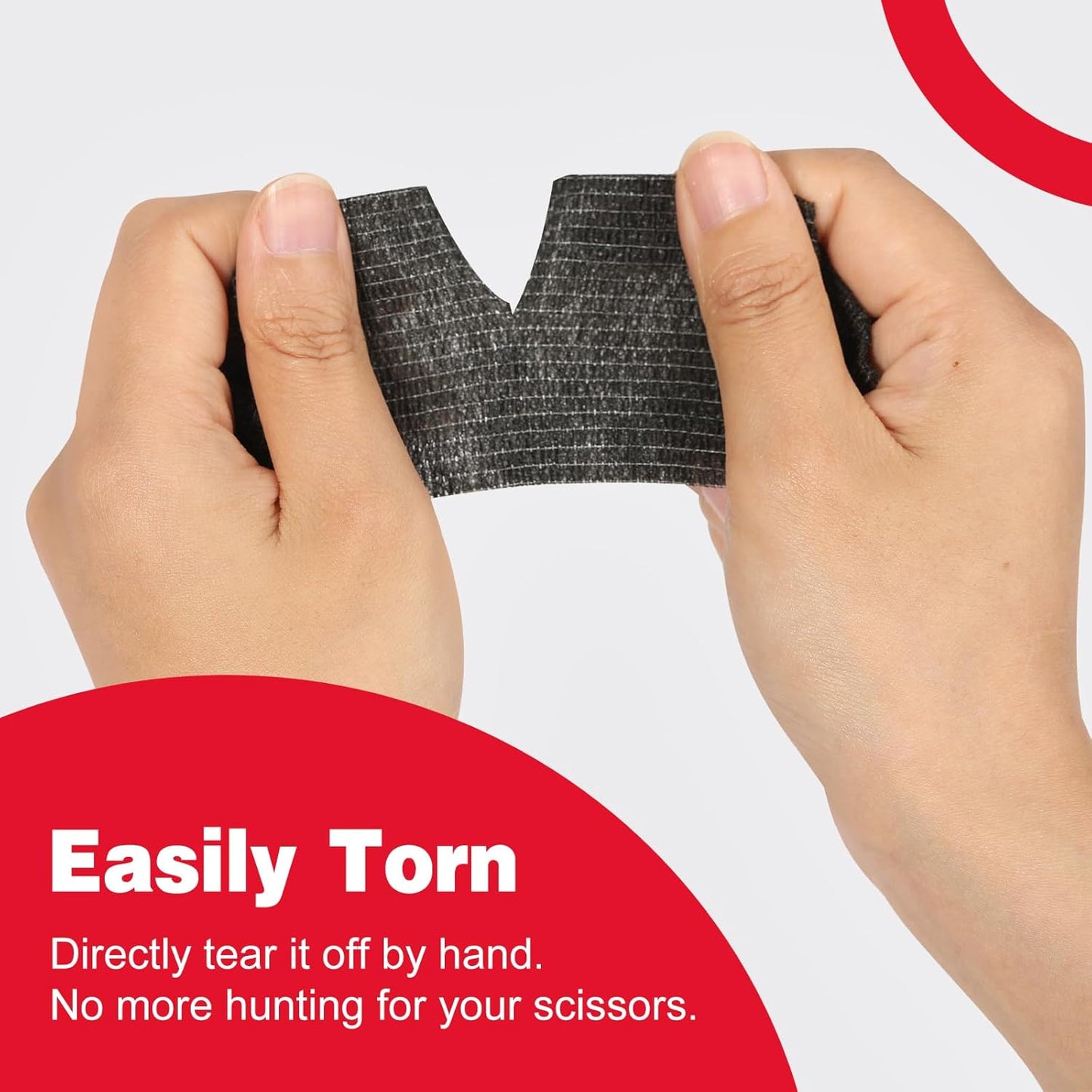 AZEN 40 Pack Self Adhesive Bandage Wrap Black, 2" X 5 Yards Black Athletic Tape, Vet Wrap, Tattoo Grip Tape Wrap，Ankle Tape, Cohesive Bandage Wrap