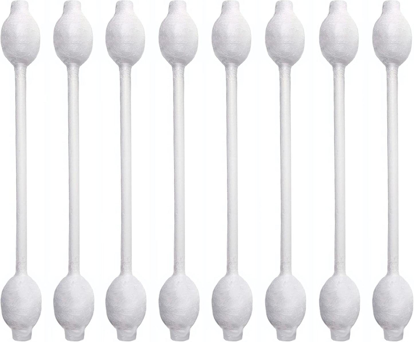 300pcs CGR Baby Safety Cotton Swabs with Large Tips for Newborn, Babies, Kids, Children, 100% Organic Cotton, White Paper Sticks, 5 Pack of 60 Swabs Total(5 Paper Boxes)