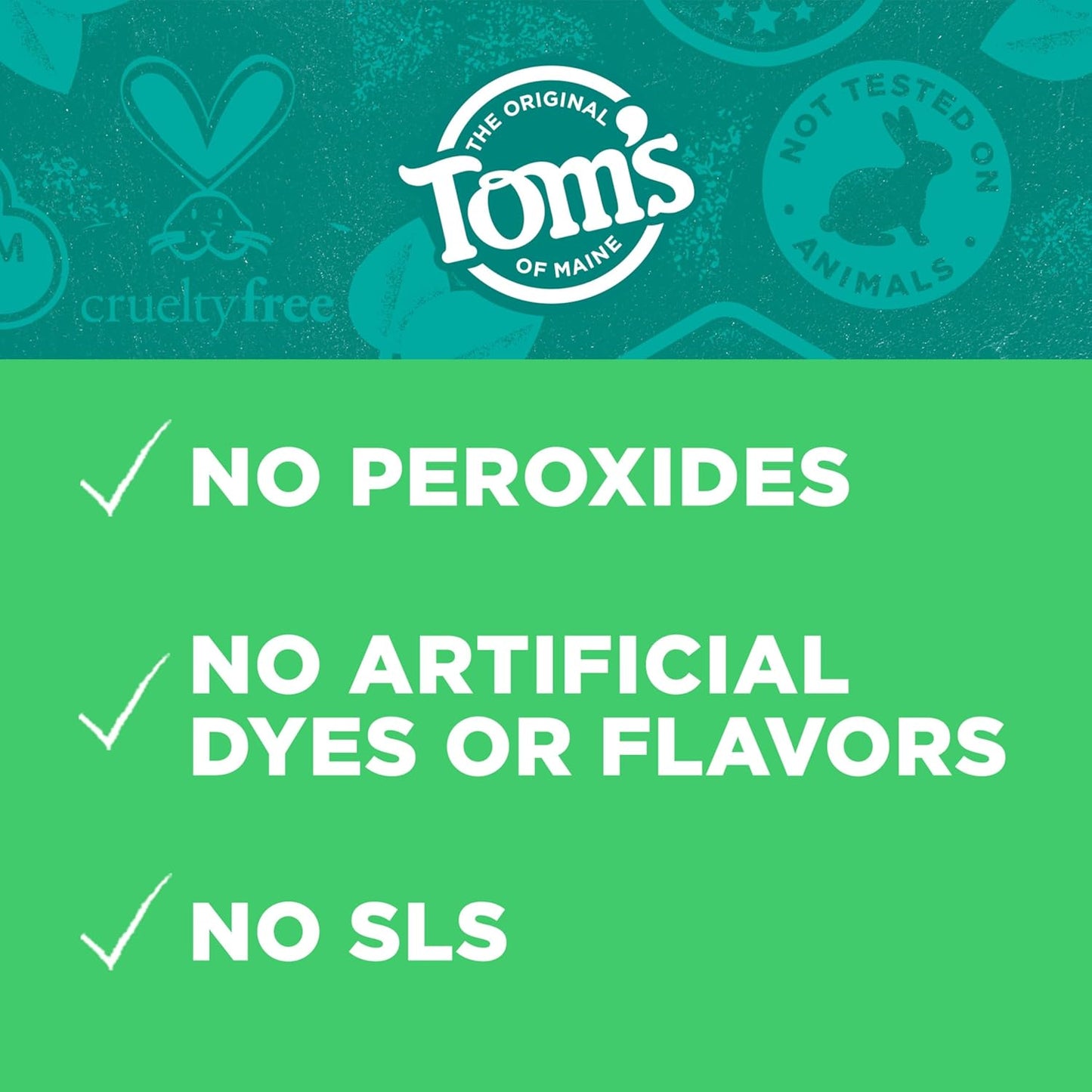 Tom's of Maine Whiten Plus Deep Clean Whitening Toothpaste, Natural Whitening Toothpaste with Plant-Based Cleansers, Enamel Safe, Whitens Without Causing Sensitivity, Spearmint, 4.0 Oz (Pack of 3)