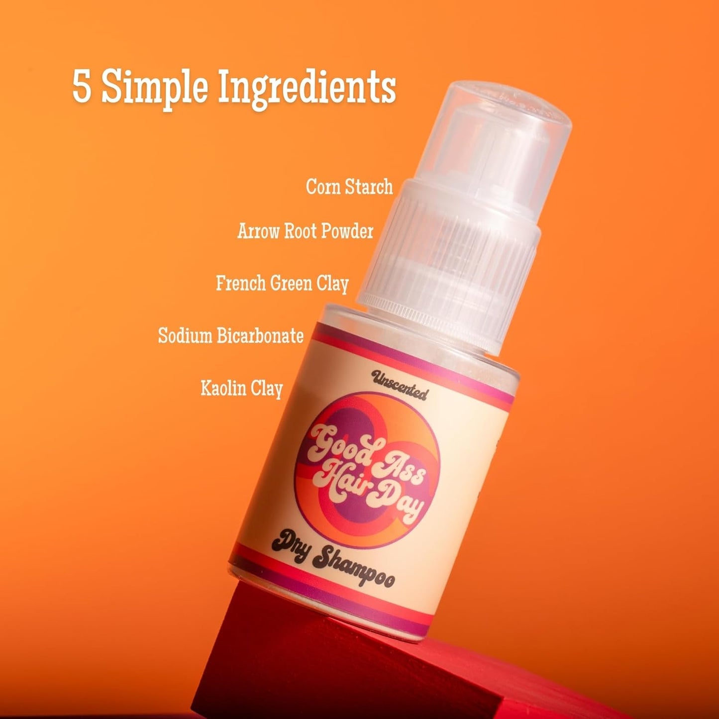 Good A Hair Day Dry Shampoo Powder – Non-Aerosol, Talc-Free, All-Natural – Absorbs Oil, Refreshes Hair Between Washes, Handmade in USA, Unscented