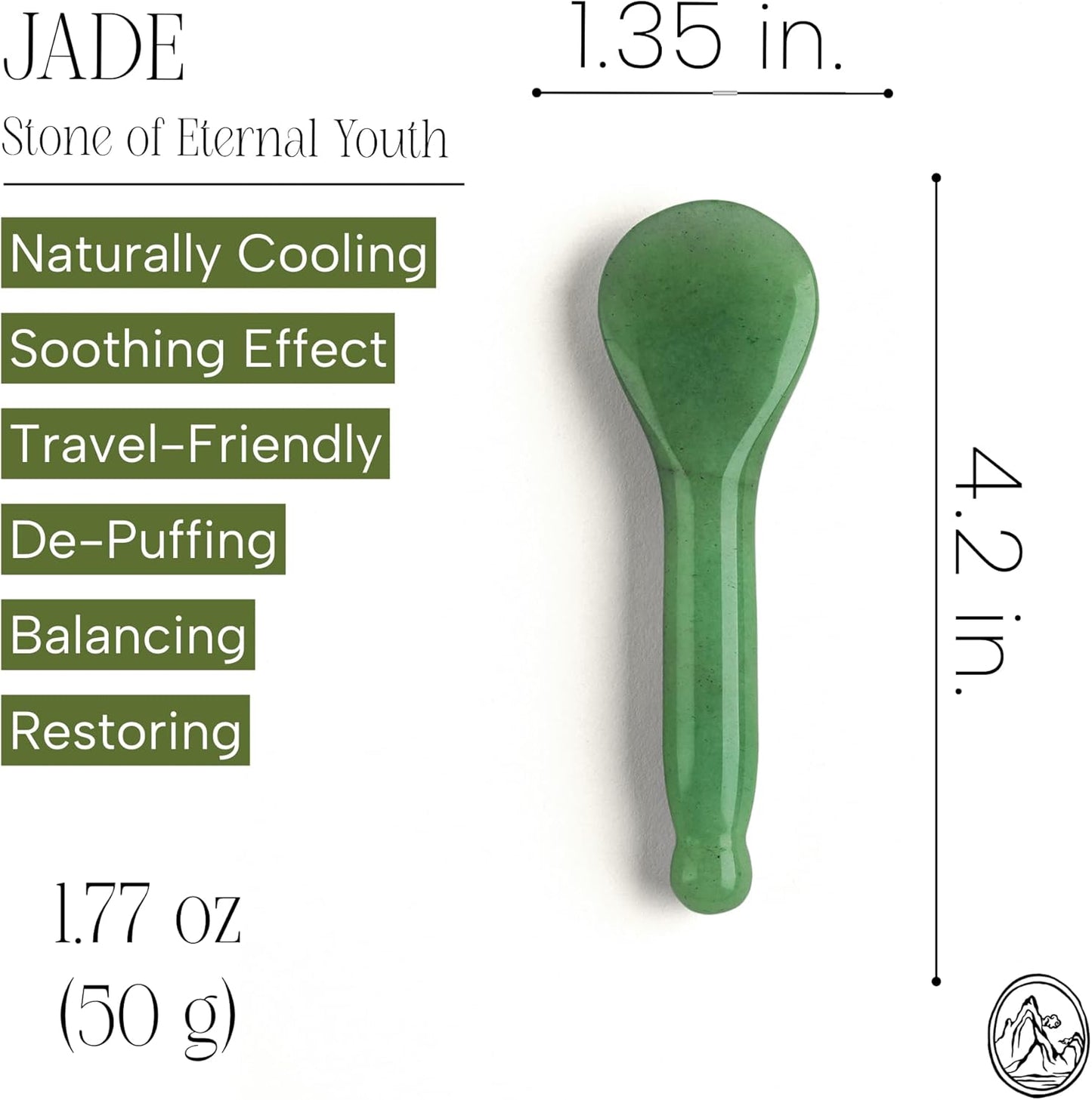 Mount Lai - The Gua Sha Facial Lifting Tool (Jade Gua Sha Spoon, Gua Sha)