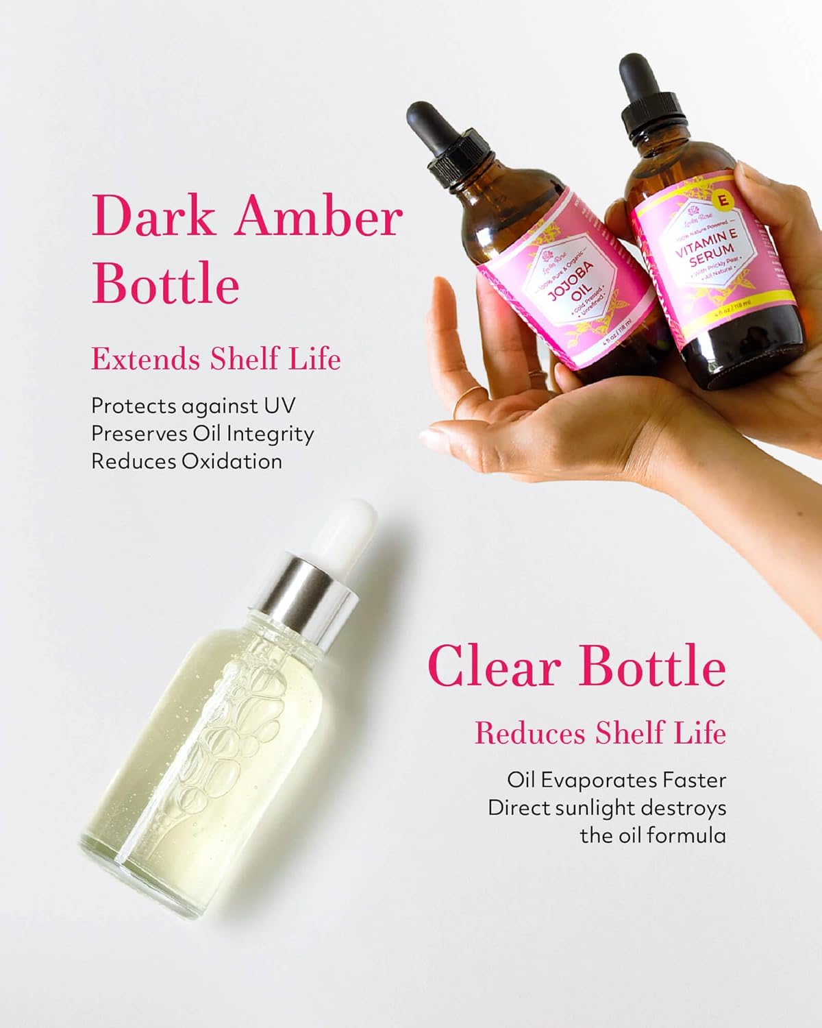 Leven Rose Jojoba Oil, Pure Cold Pressed Natural Unrefined Moisturizer for Skin Hair and Nails 16 Fl. oz