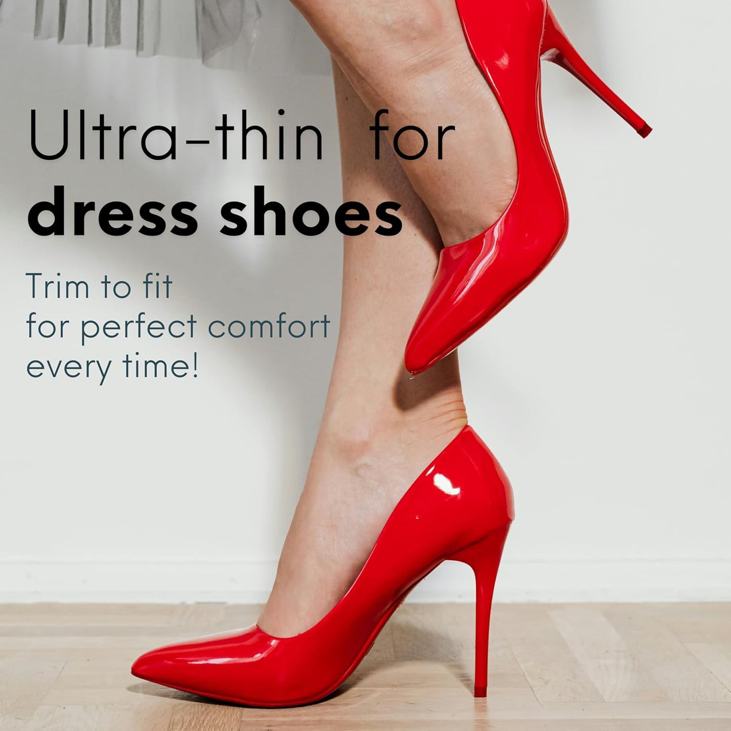 HANDARTE Leather Sockless Shoe Insoles | Thin Dress Shoe Inserts for Women | 100% Natural Goatskin - ChromeFree, Anti Sweat & Anti-Odor (US W5/5.5 | EU35)