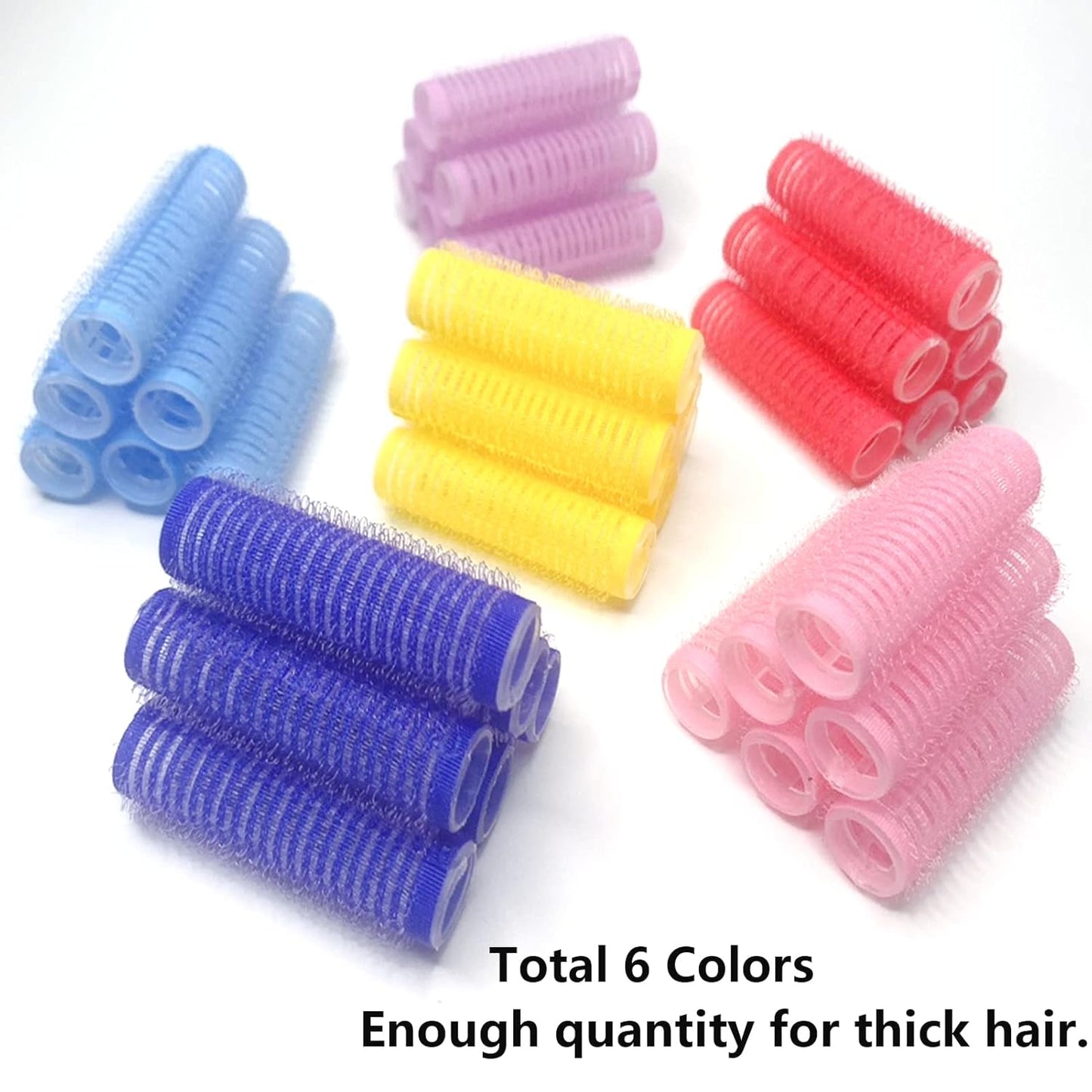36PCS Self Grip Small Hair Curlers Heatless Roller Hair Curlers Pro Salon Hairdressing Curler DIY Curly Hairstyle Hair Rollers Tools Rat Tail Comb for Women Medium Short Hair(0.8 x 2.4 Inch)