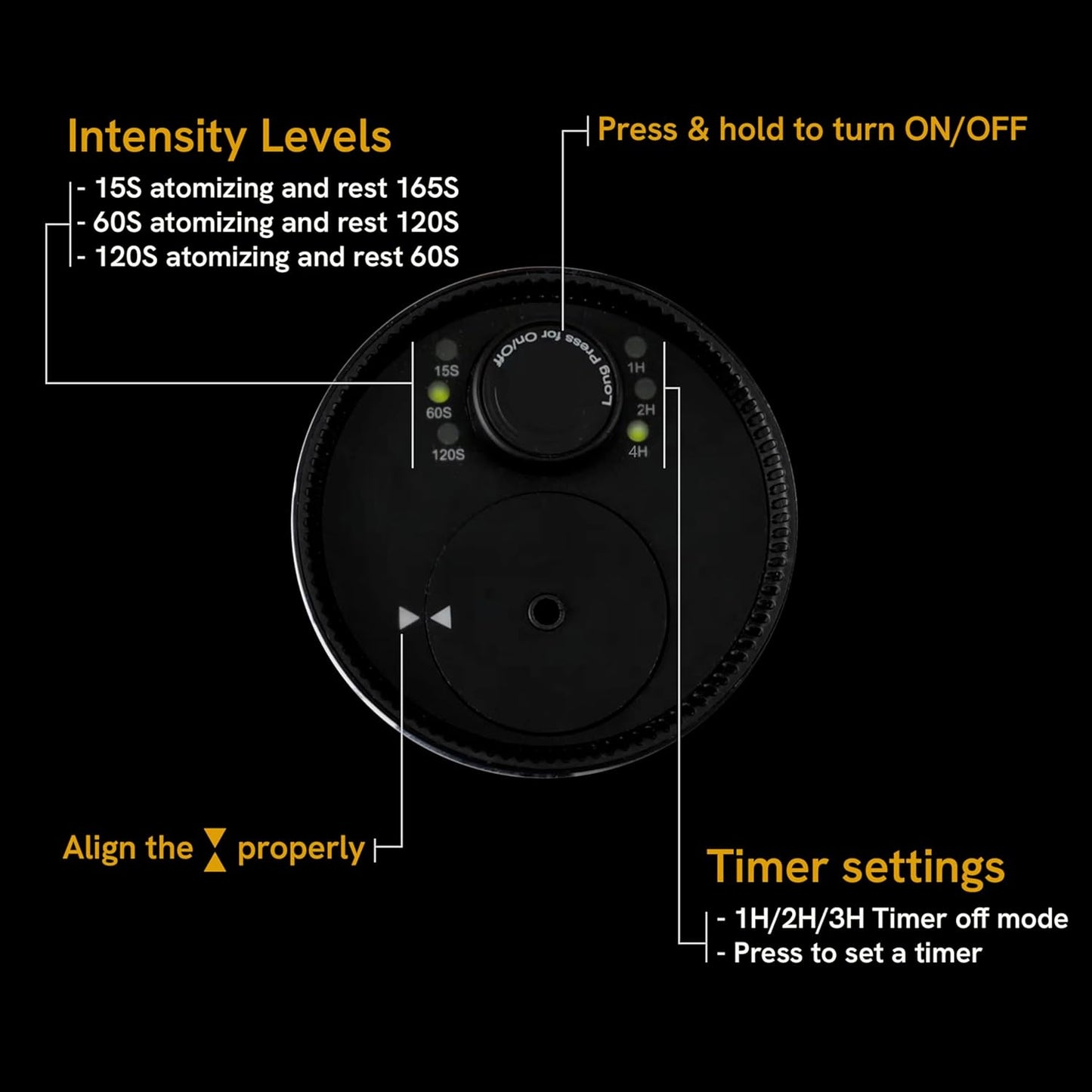 BlueHills Waterless Cordless Car Essential Oil Diffuser Aromatherapy Mini Compact Diffuser for Oils Large Room Portable USB Travel Battery Operated Rechargeable Hotel Home - J04 Rose Gold