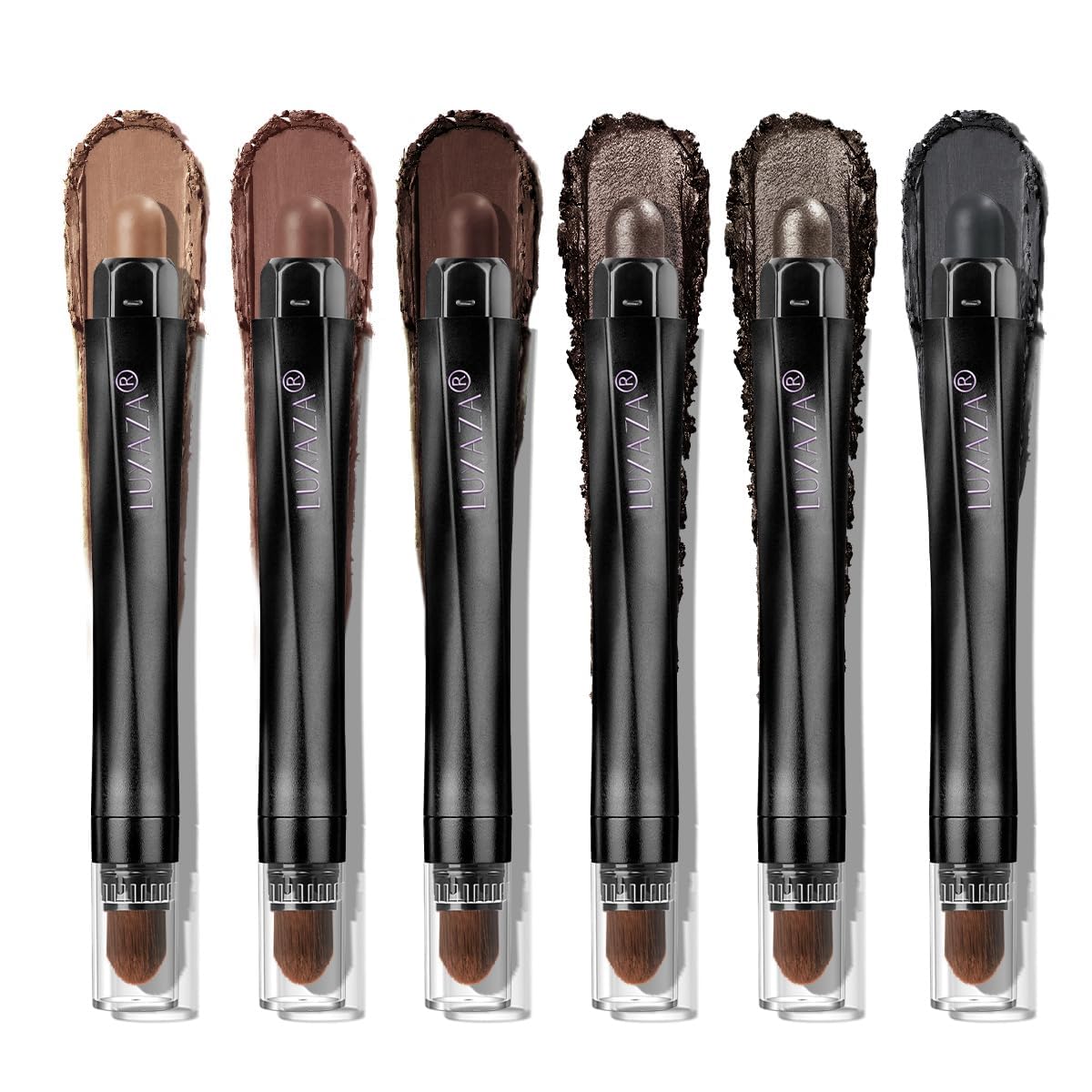 6PCS Neutral Eyeshadow Stick Makeup Set, Matte Cream Eye Shadow Eyeliner Brightener Pencil Crayon - B3 Iced Oat