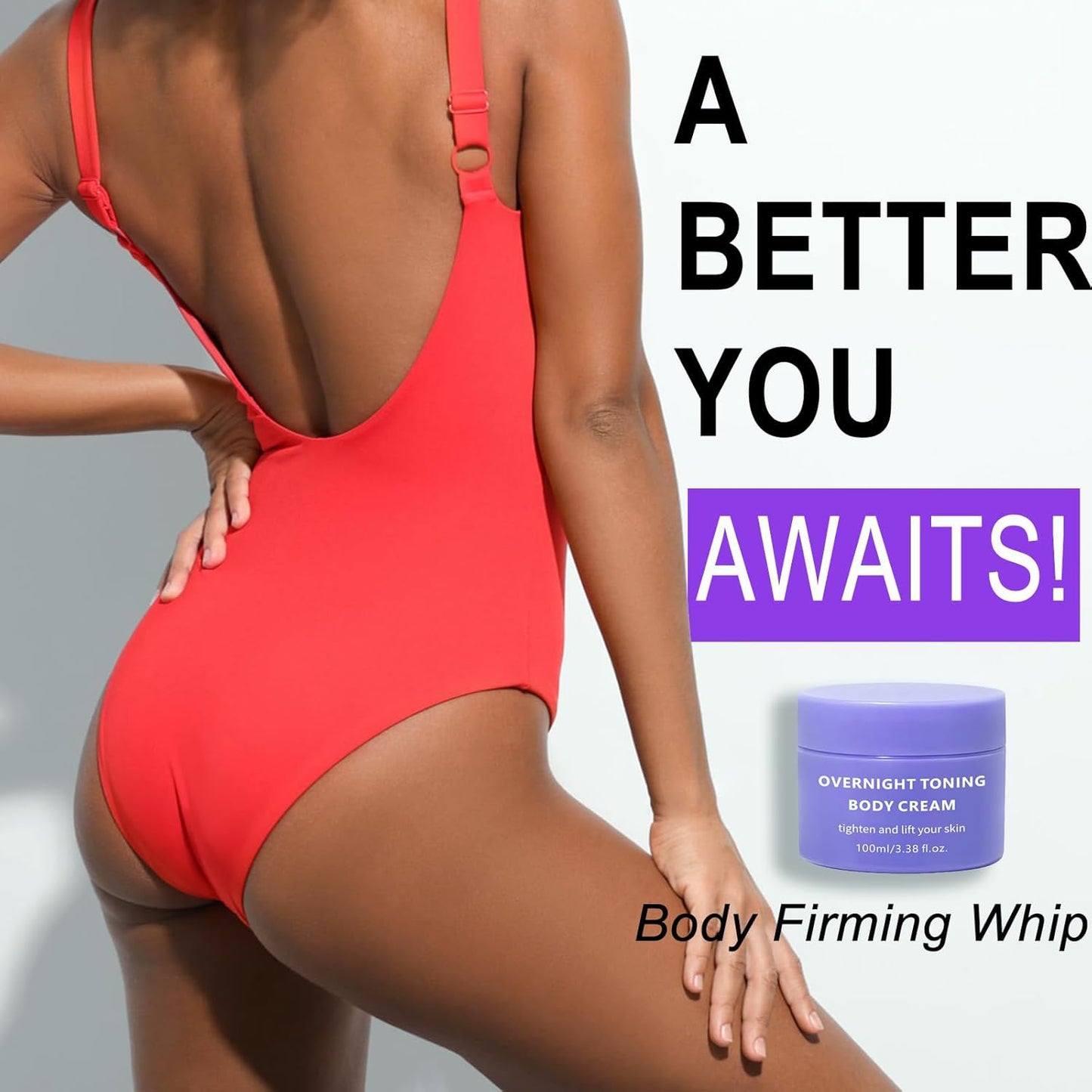 Get Dream Overnight Toning Whip Belly, Body Firming Cream, Skin Tightening Cream for Women, Anti Wrinkle Moisturizing, Target Stretch Marks, Tight Cellulite Firmness of Skin While Sleeping