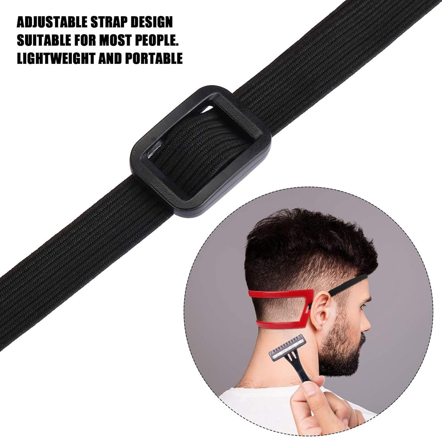 Men Neckline Shaving Template, Neck Hair Trimming Styling Red Hairline Shaping Tools