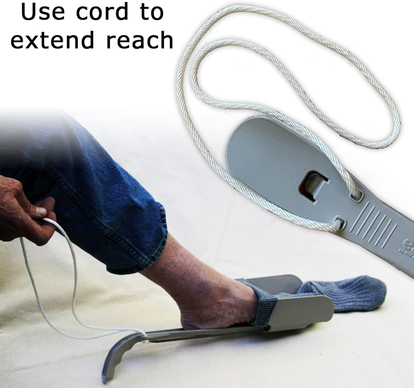 Sock Horse - Senior Sock Aid - Help Put On Socks - Taupe Color