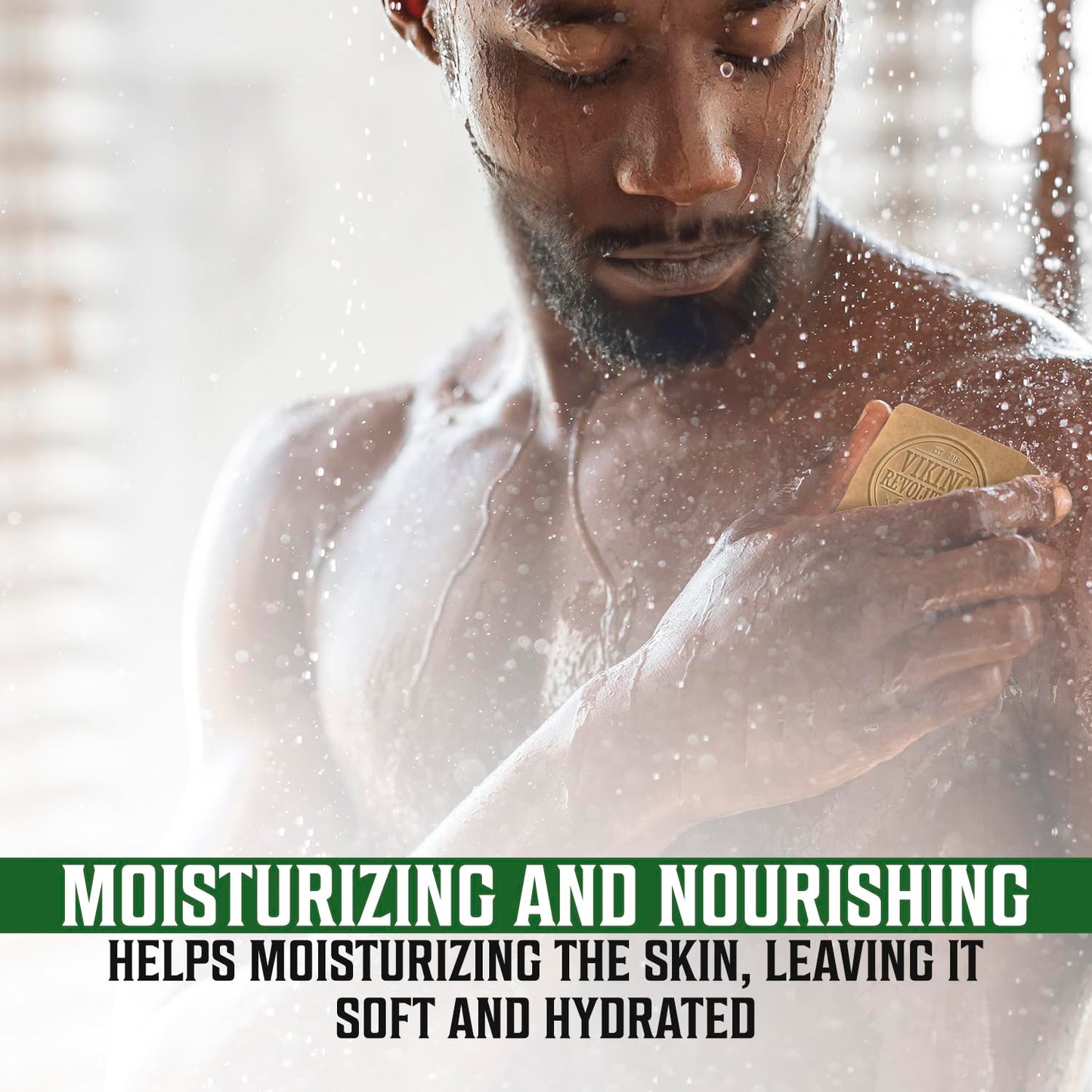 Viking Revolution Vetiver Natural Soap for Men - Mens Soap Bar with Essential Oils Cold Pressed Bar Soap for Men - Nourishing Mens Bar Soap with Coconut Oil, Shea Oil, Almond Oil (2 Pack)