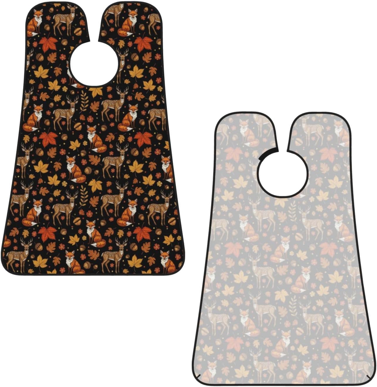 Professional Beard Bib, Non-Stick Hair Catcher Apron Waterproof, Shaving Grooming Essential for Men Dad, Autumn Leaves Fall Foxes Deer Shave Bib