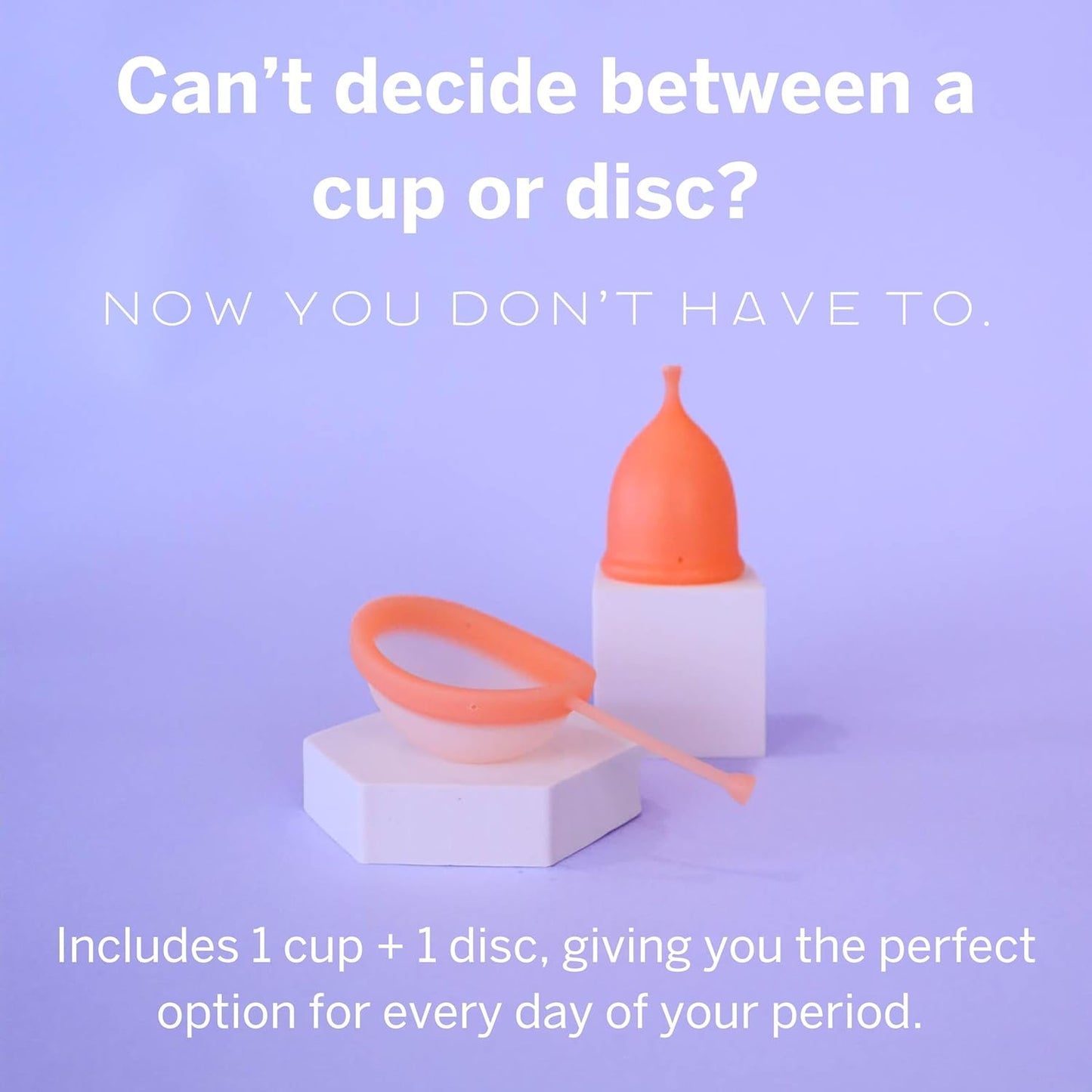 Pixie Menstrual Cup & Disc Duo Kit - Ranked 1 for Most Comfortable Reusable Period Cup & Disc - Buy One We Give One - with Ebook Guide, Flushable Wipes, Lube, Feminine Wash, Carry Cup & Storage Bag
