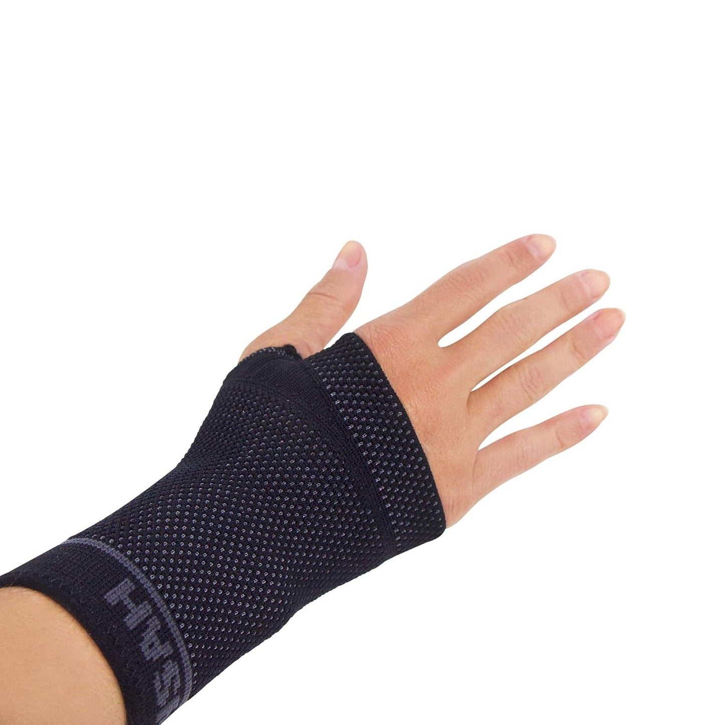 Zensah Compression Wrist Support - Wrist Sleeve for Wrist Pain, Carpal Tunnel - Wrist Support - Wrist Brace (Large, Black/Grey)