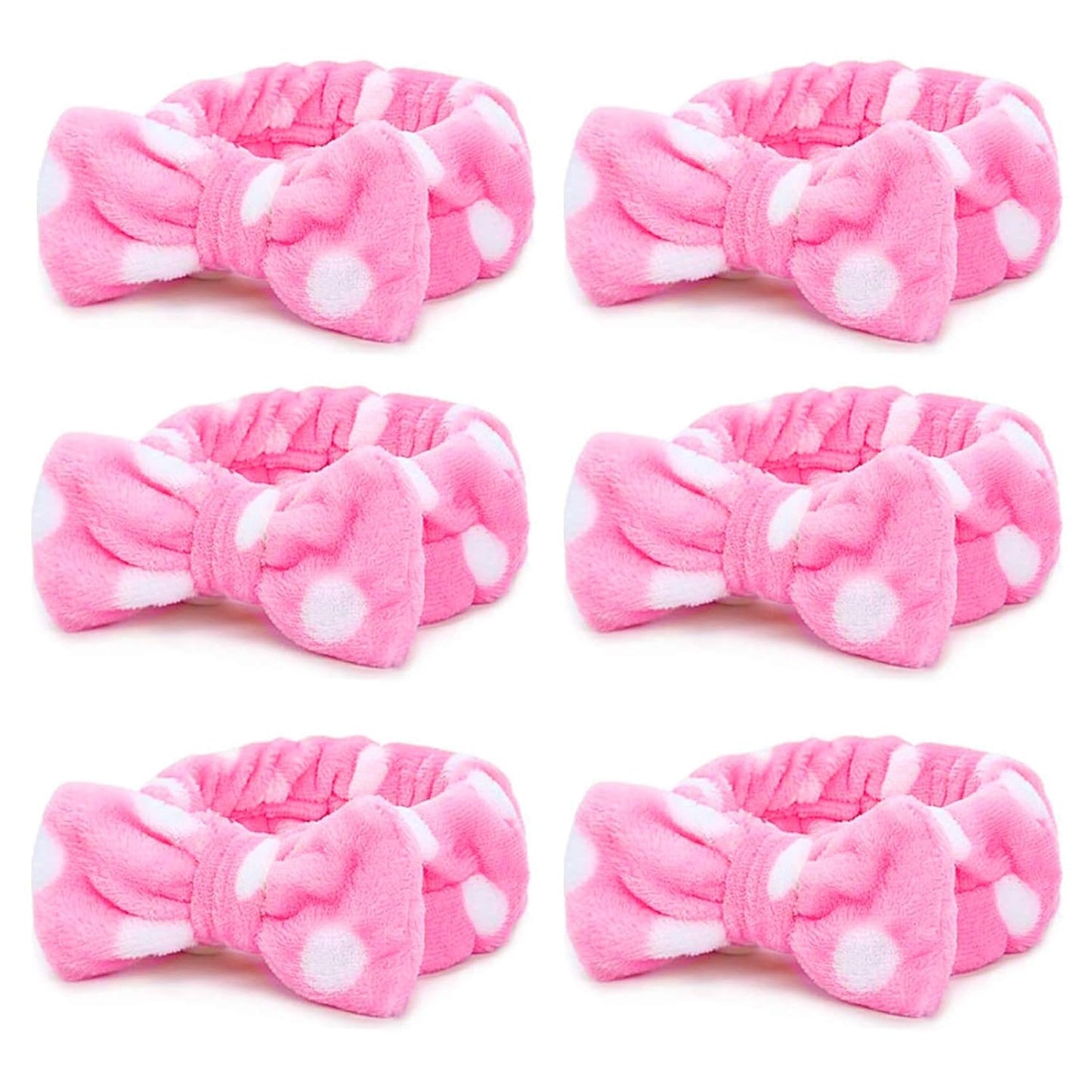 Casoty 6 Pcs Makeup Hair Headbands, Soft Coral Fleece Spa Headband for Washing Face, Facial Headband for Face Washing Shower Skin Care Yoga