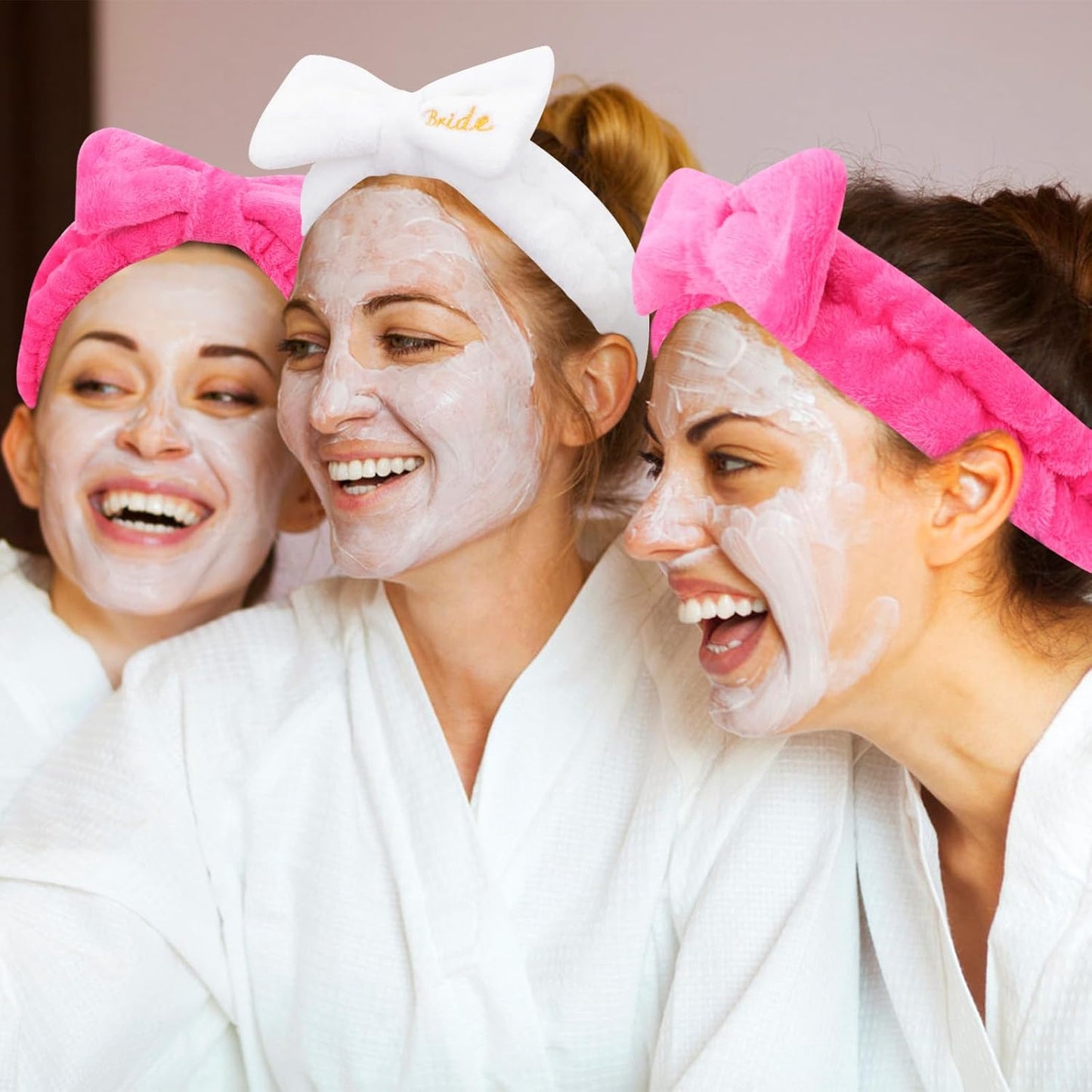 CIEHER Spa Headband, 8 Pcs - Bachelorette Party Favors, Bride & Bridesmaid Gifts, Skincare Makeup Face Wash Headbands