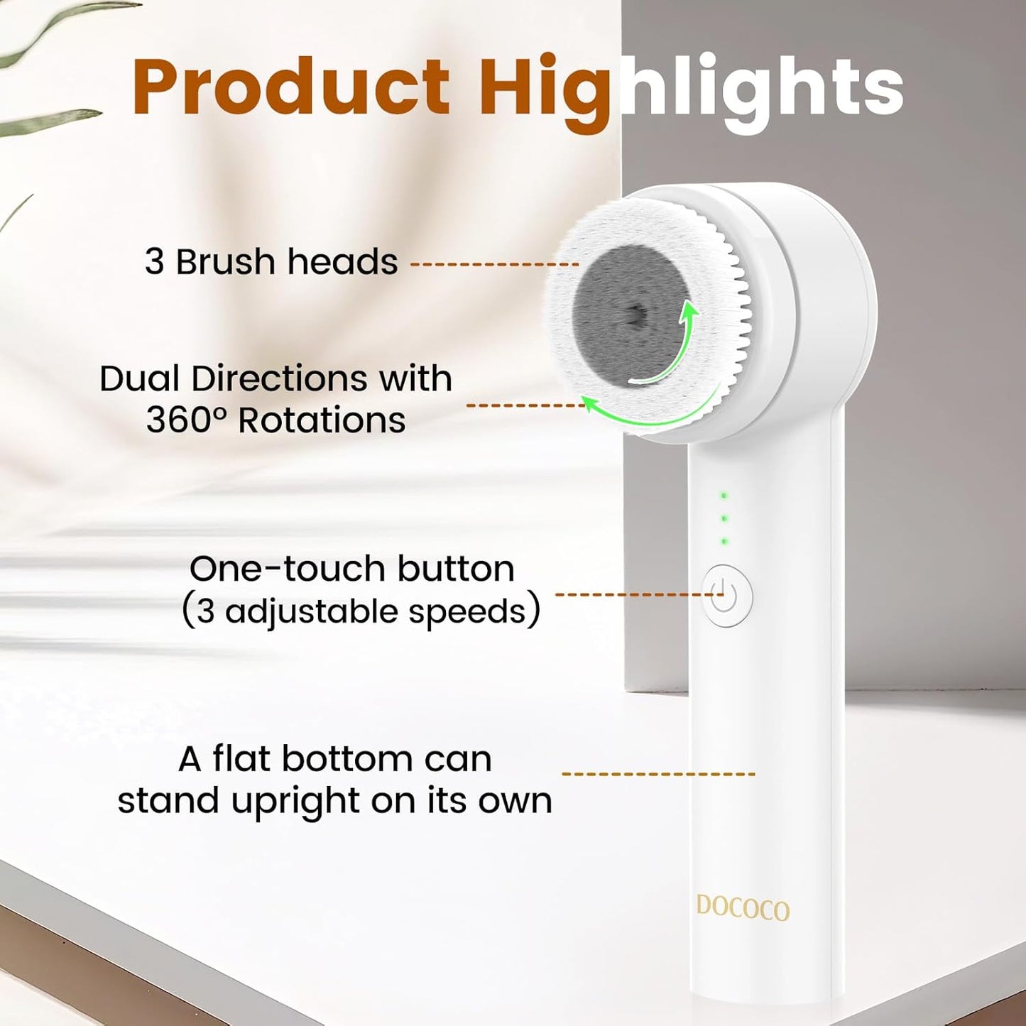 Facial Cleansing Brush, Electric Face Scrubber with 2 Rotational Directions, 3 in 1 Facial Brushes for Cleaning and Exfoliating, 3 Speeds Adjustable, Waterproof Face Wash Brush for Men Women