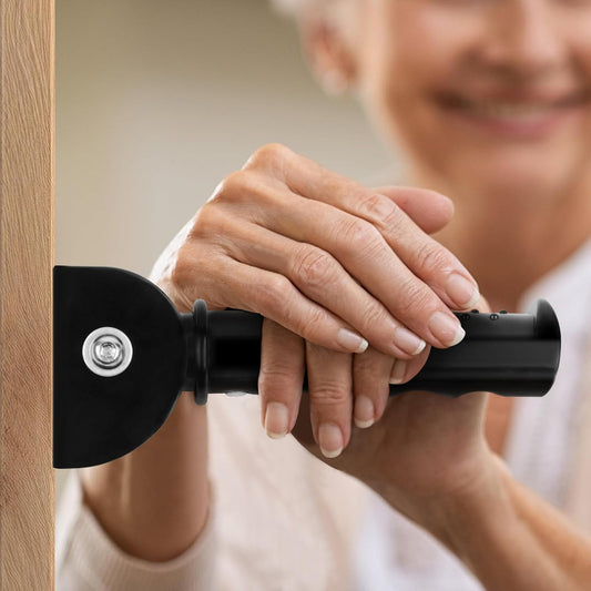 Flip Up Grab Bar for Doorway,Door Assistant Support Grip Handle,Wall Flip Assist Handle for Elderly,Supports Up to 300lbs (Black 1pcs)