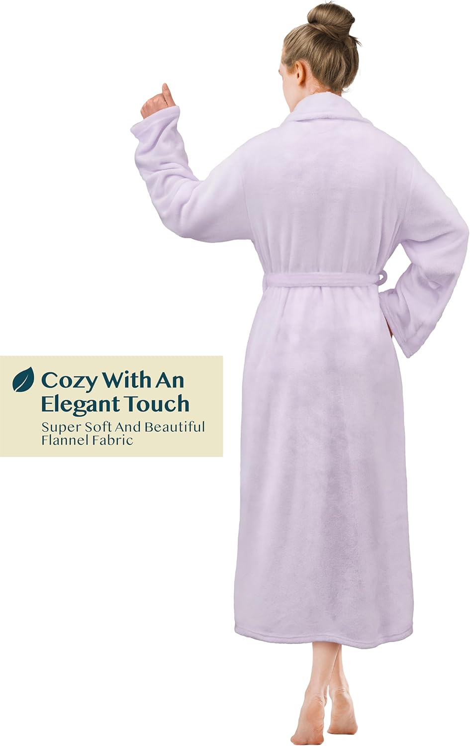 PAVILIA Womens Robe Fleece Plush Soft, Fluffy Fuzzy Cozy Warm Lightweight Bathrobe, Shower Spa House Long Robe for Women